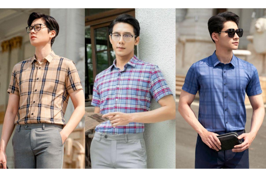 Áo Sơ Mi Tay Ngắn Cao Cấp Cho Nam, Các Mẫu Sơ Mi Cộc Tay Hàng Hiệu