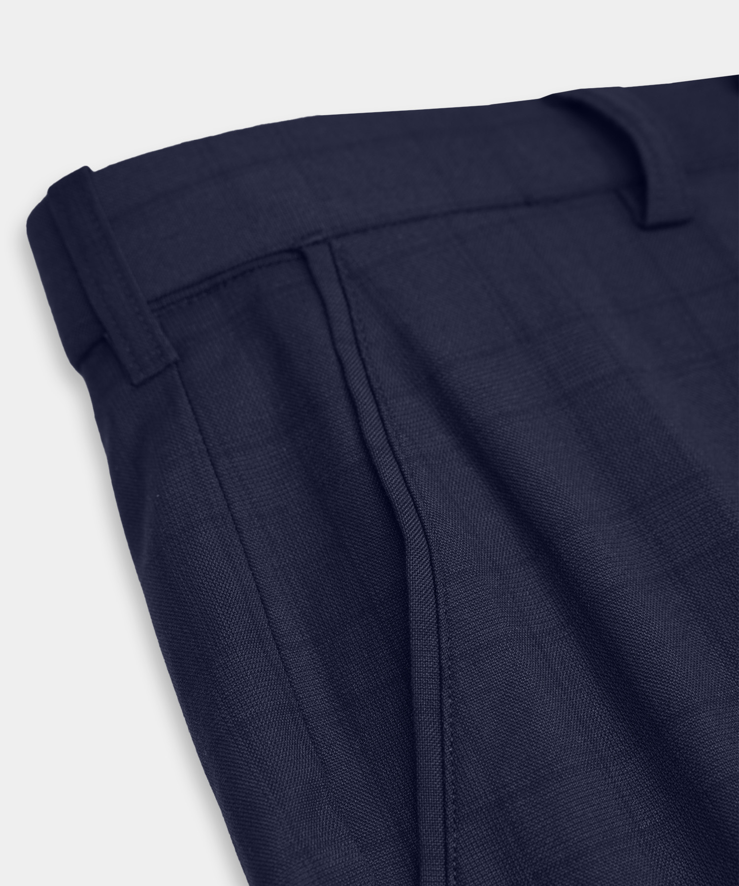 Quần Âu Nam Cạp Chun B2 - Màu Xanh Navy Kẻ Caro