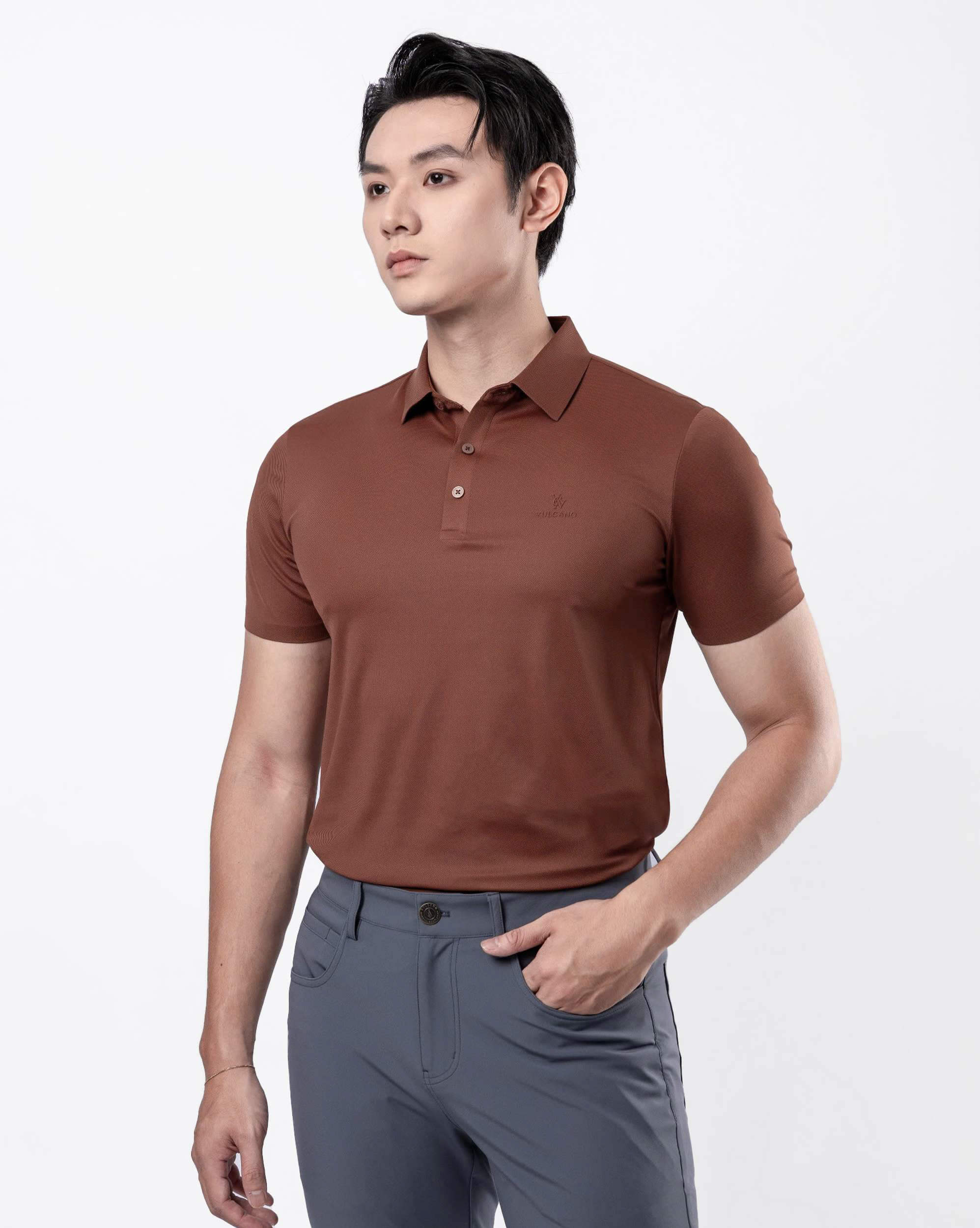 Áo Polo Nam Thể Thao Seamless 5003 - Màu Nâu