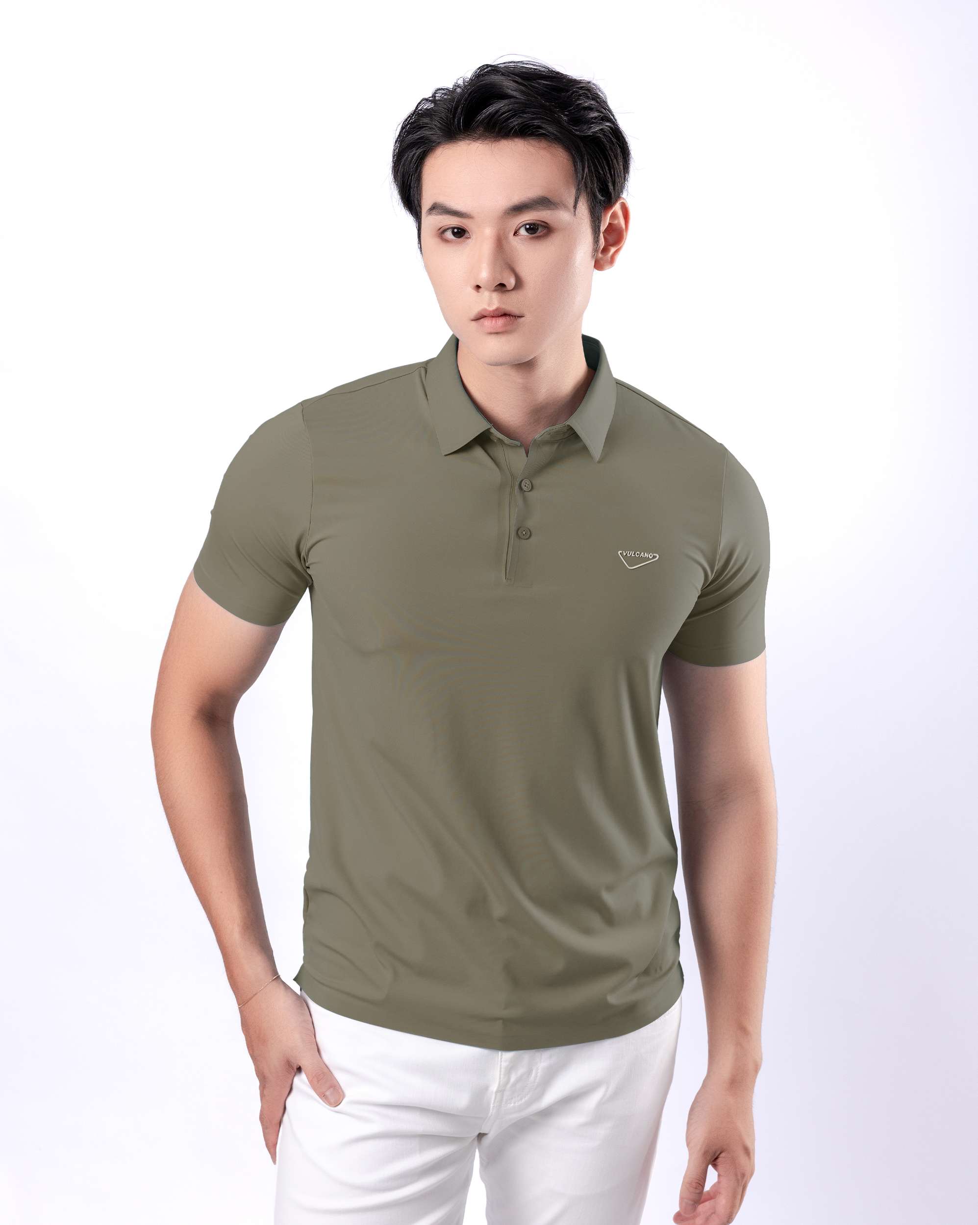 Áo Polo Nam Thể Thao Seamless 5003 - Màu Xanh Rêu