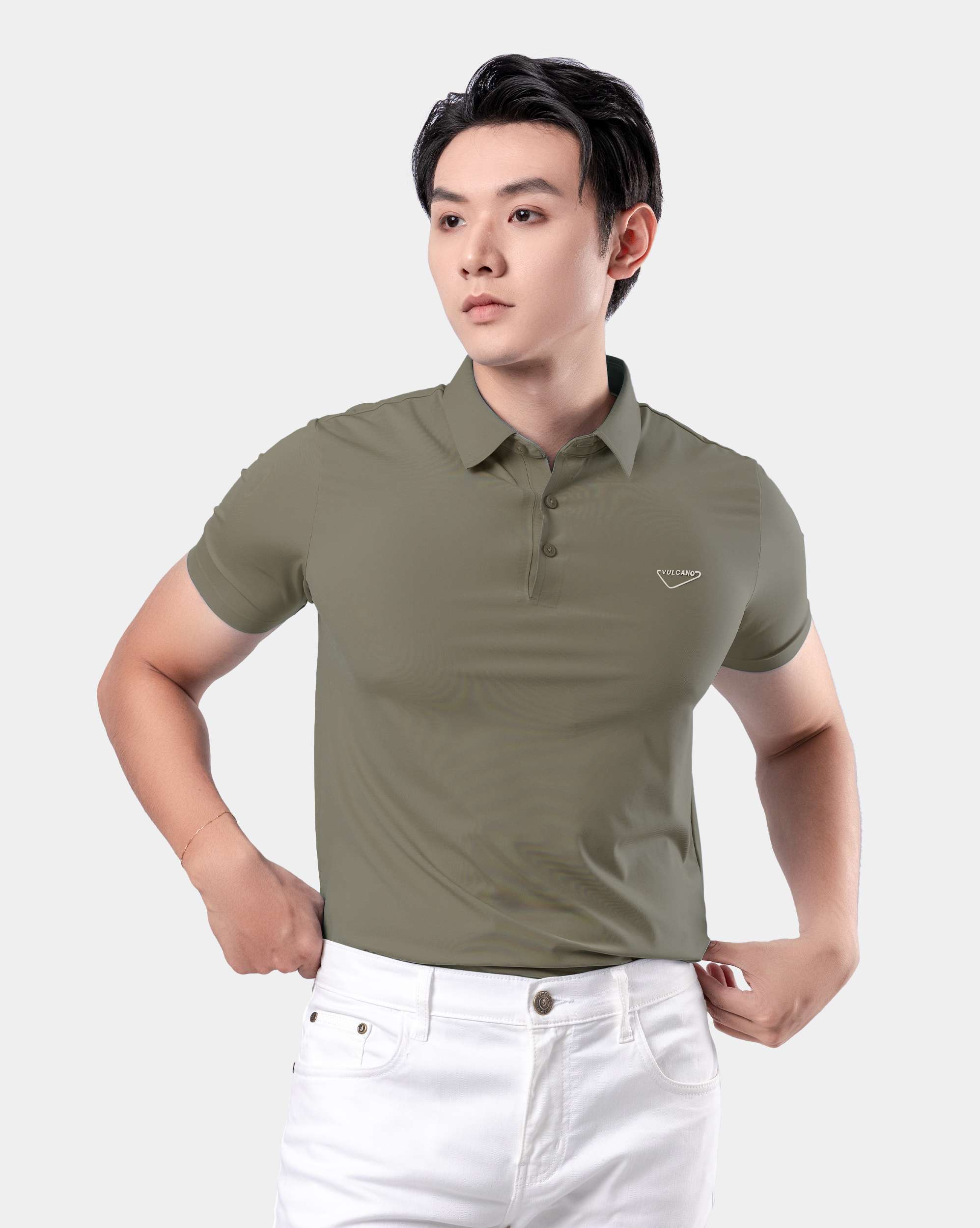 Áo Polo Nam Thể Thao Seamless 5003 - Màu Xanh Rêu