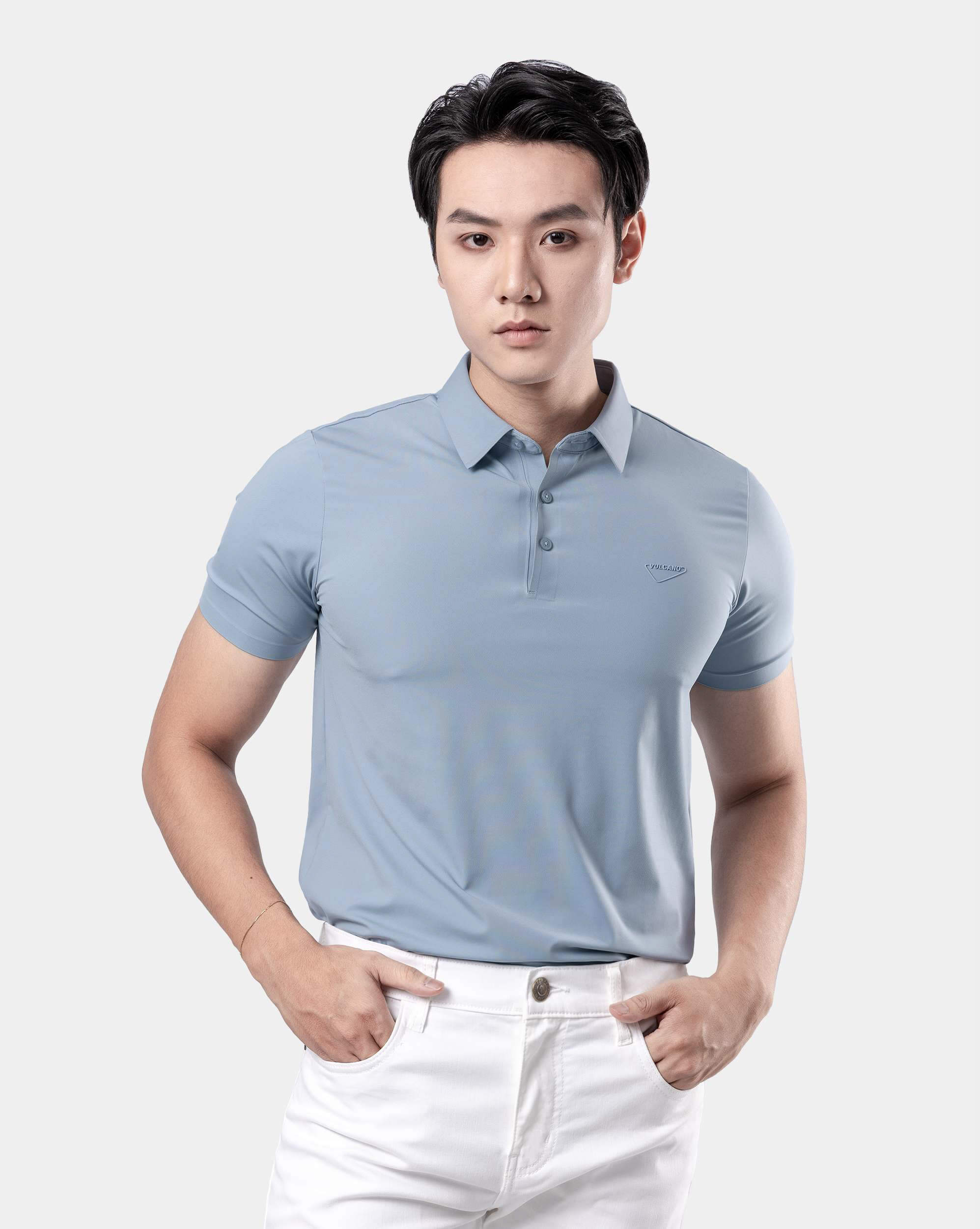 Áo Polo Nam Thể Thao Seamless 5004 - Màu Xanh Pastel
