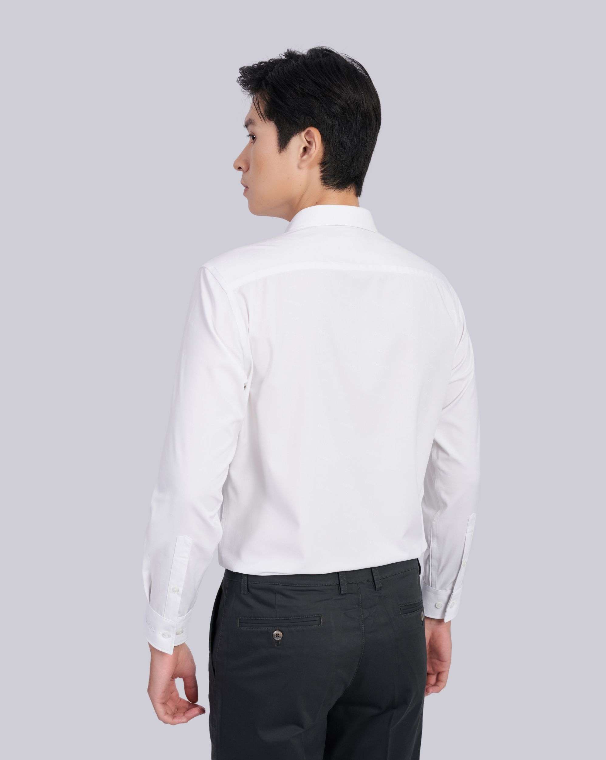 Áo Sơ Mi Dài Tay Nam Cao Cấp 5001W - Màu Trắng