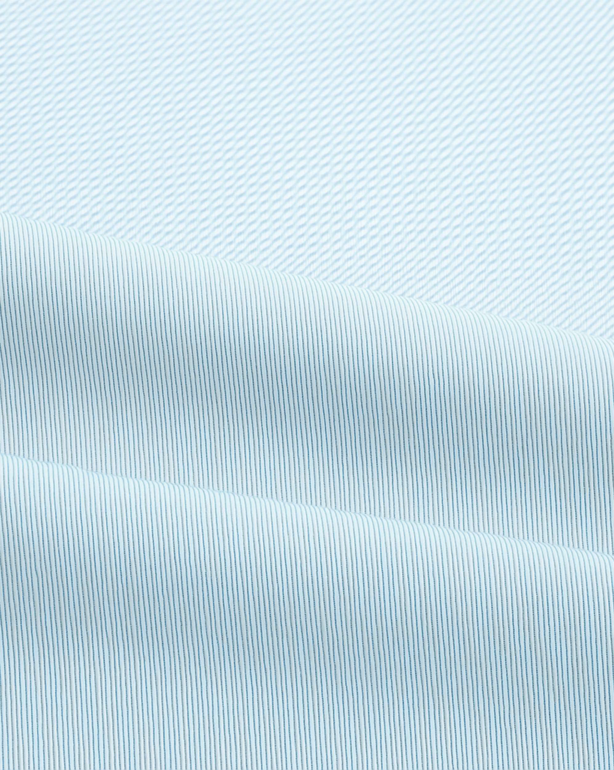 Áo Sơ Mi Ngắn Tay Nam Seamless 5025A - Màu Xanh Da Trời Kẻ Chìm