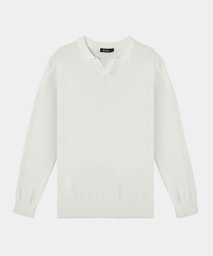 Áo Len Nam Cổ Bẻ LC.25.A2 - Trắng