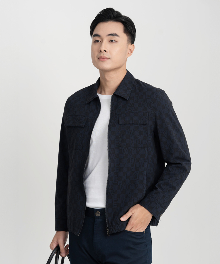 Áo Jacket Cổ Bẻ Nam In Hoạ Tiết RT.25.A5