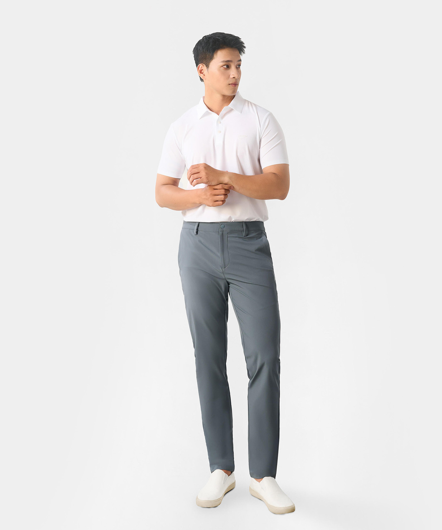 Quần Dài Nam UltraFLEX Premium Co Giãn 5002 - Màu Xám Xanh