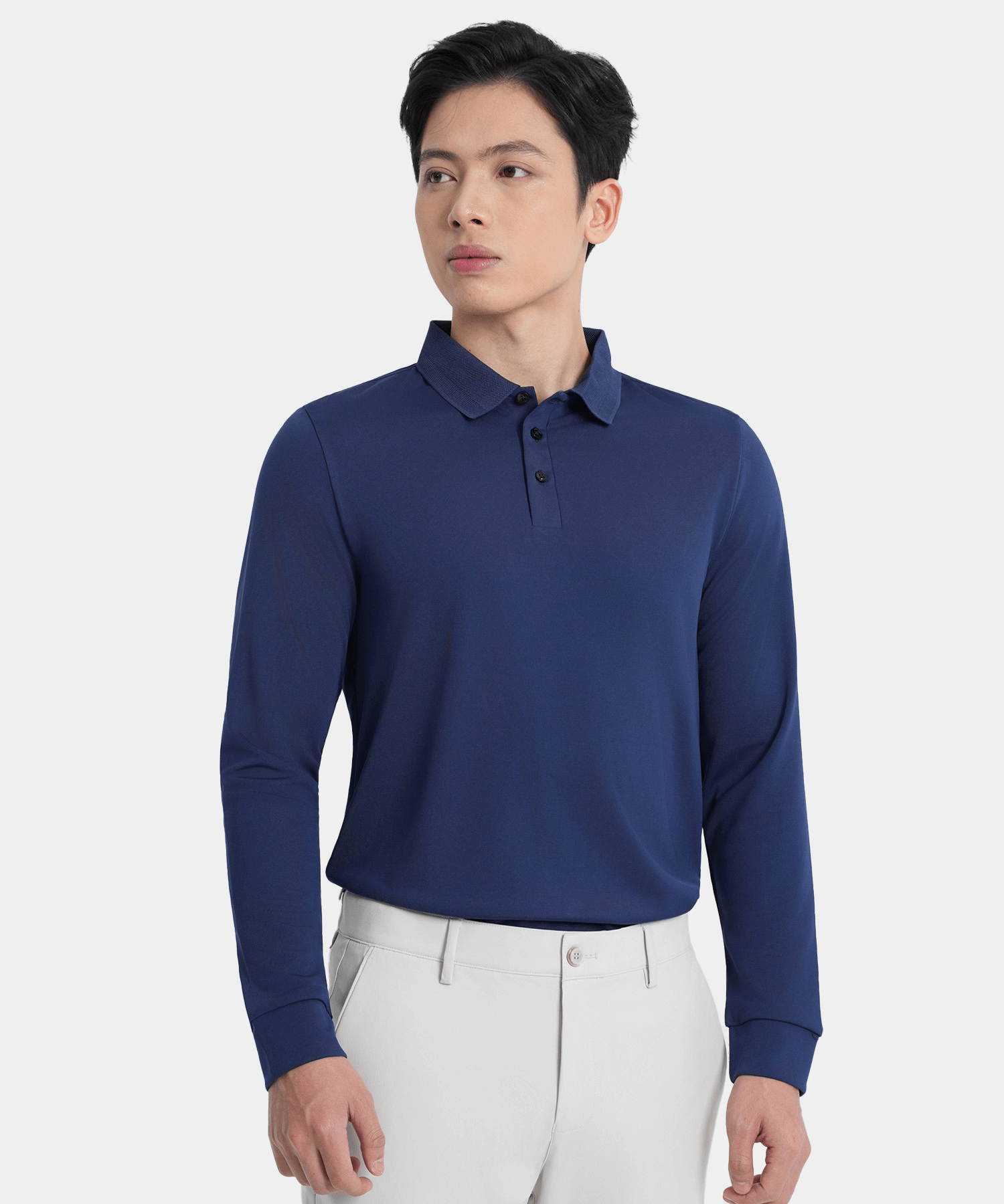 Áo Thun Dài Tay Nam Cổ Bẻ TD.25.A1 - Xanh