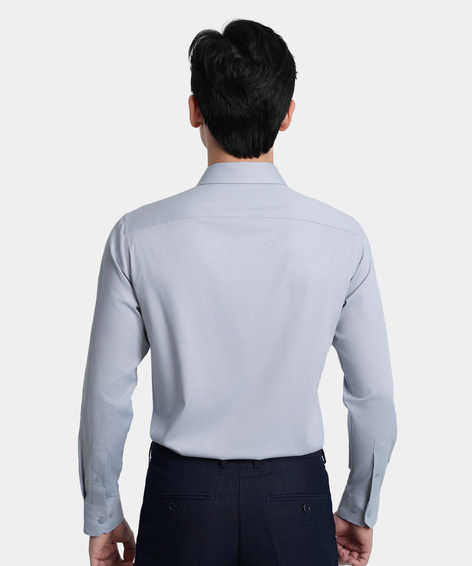 Áo Sơ Mi Dài Tay Nam Hoạ Tiết AS.25.C10 - Xám