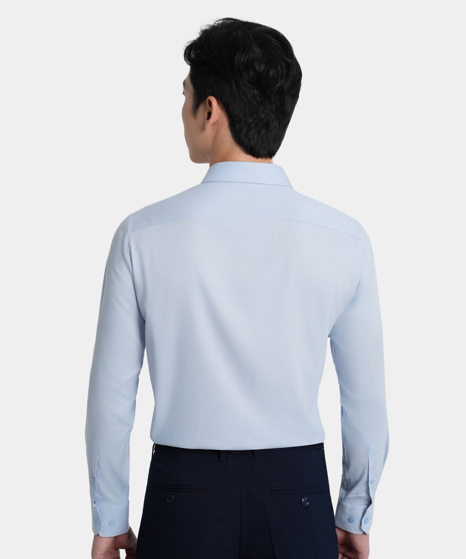 Áo Sơ Mi Dài Tay Nam Hoạ Tiết AS.25.C10 - Xanh