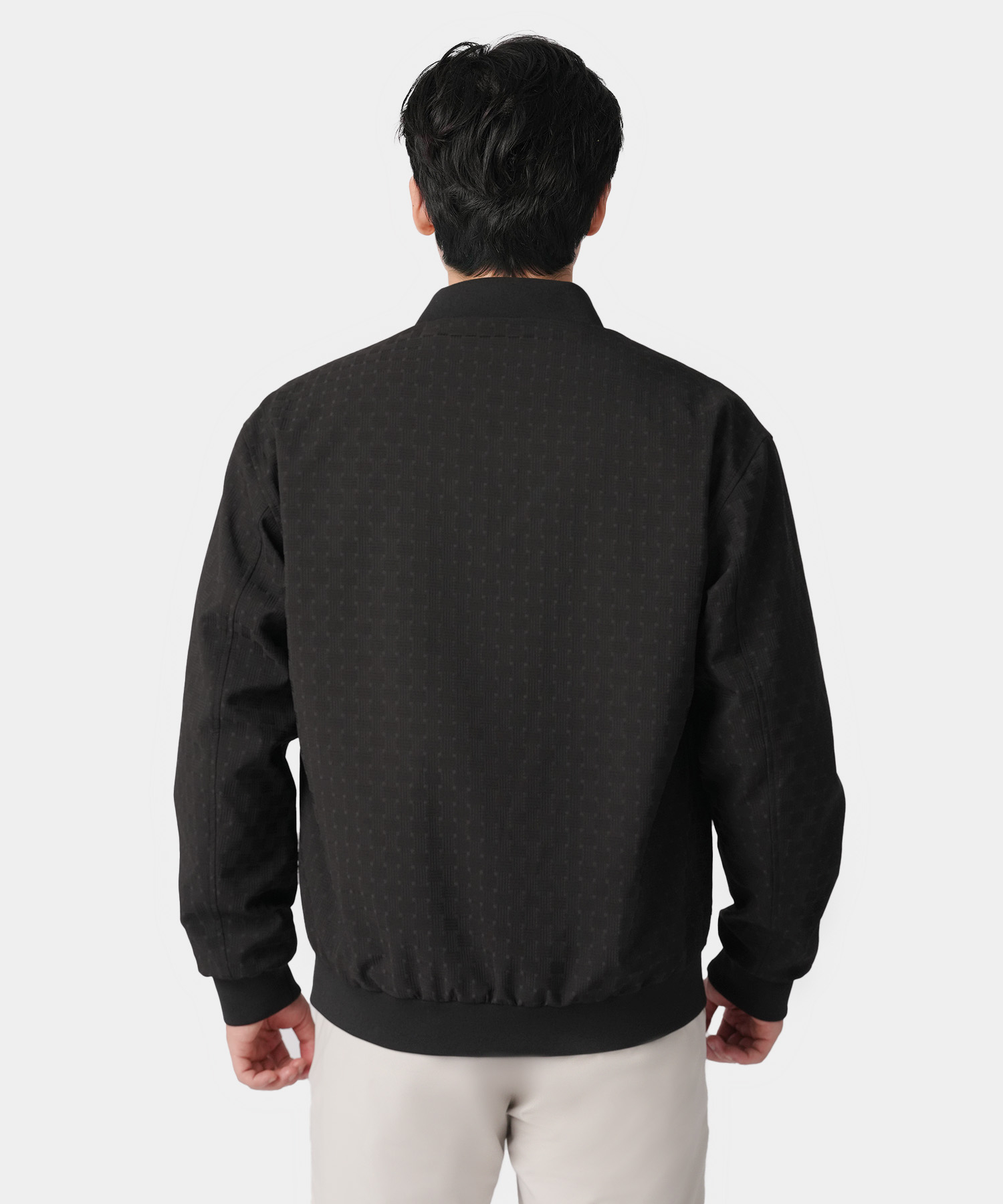 Áo Jacket Bomber Nam In Hoạ Tiết RB.25.A4 - Đen