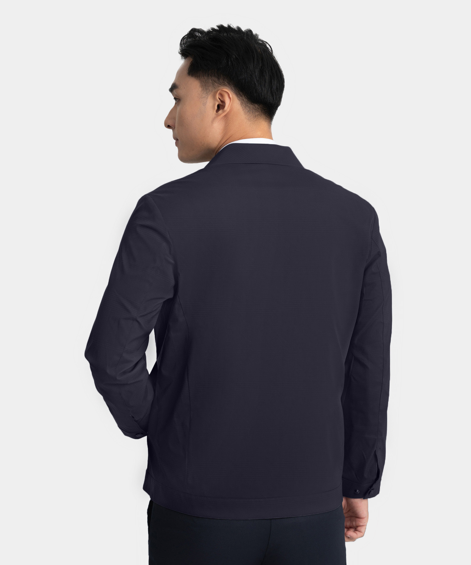Áo Khoác Cổ Bẻ Họa Tiết Chìm RT.25.B3  - Xanh Đen