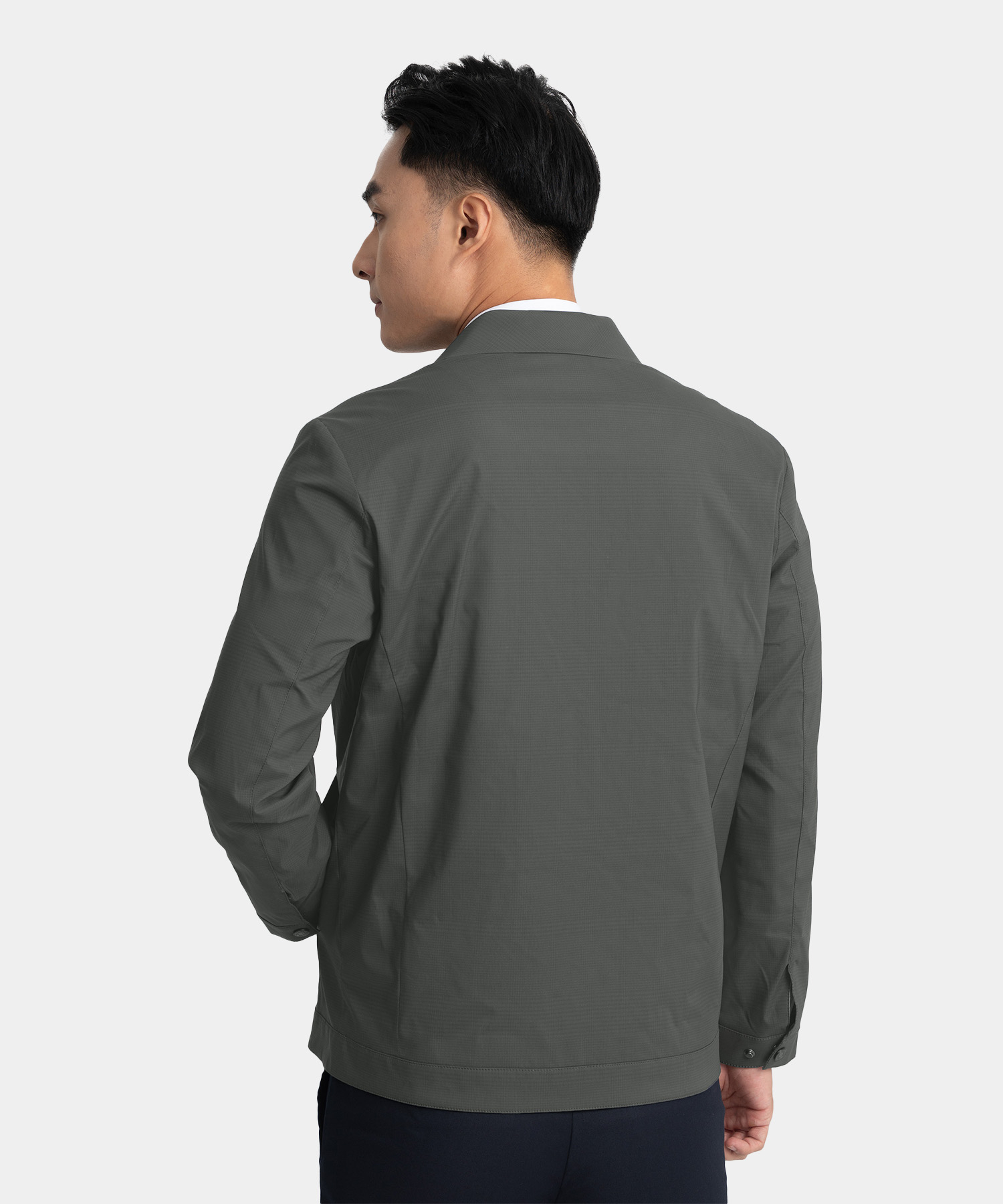 Áo Khoác Cổ Bẻ Họa Tiết Chìm RT.25.B3  - Ghi