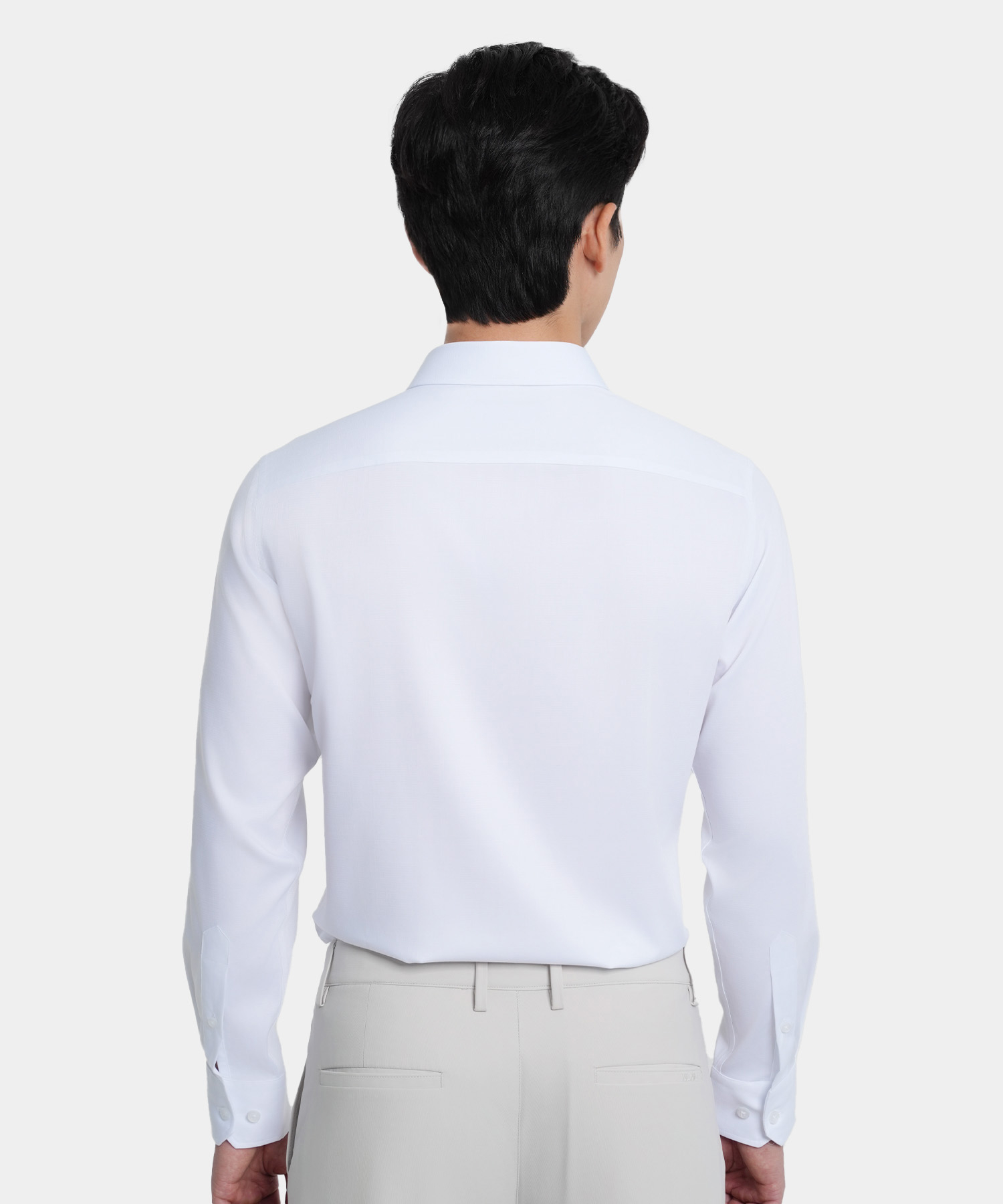 Áo Sơ Mi Dài Tay Nam Hoạ Tiết AS.25.B11 - Trắng