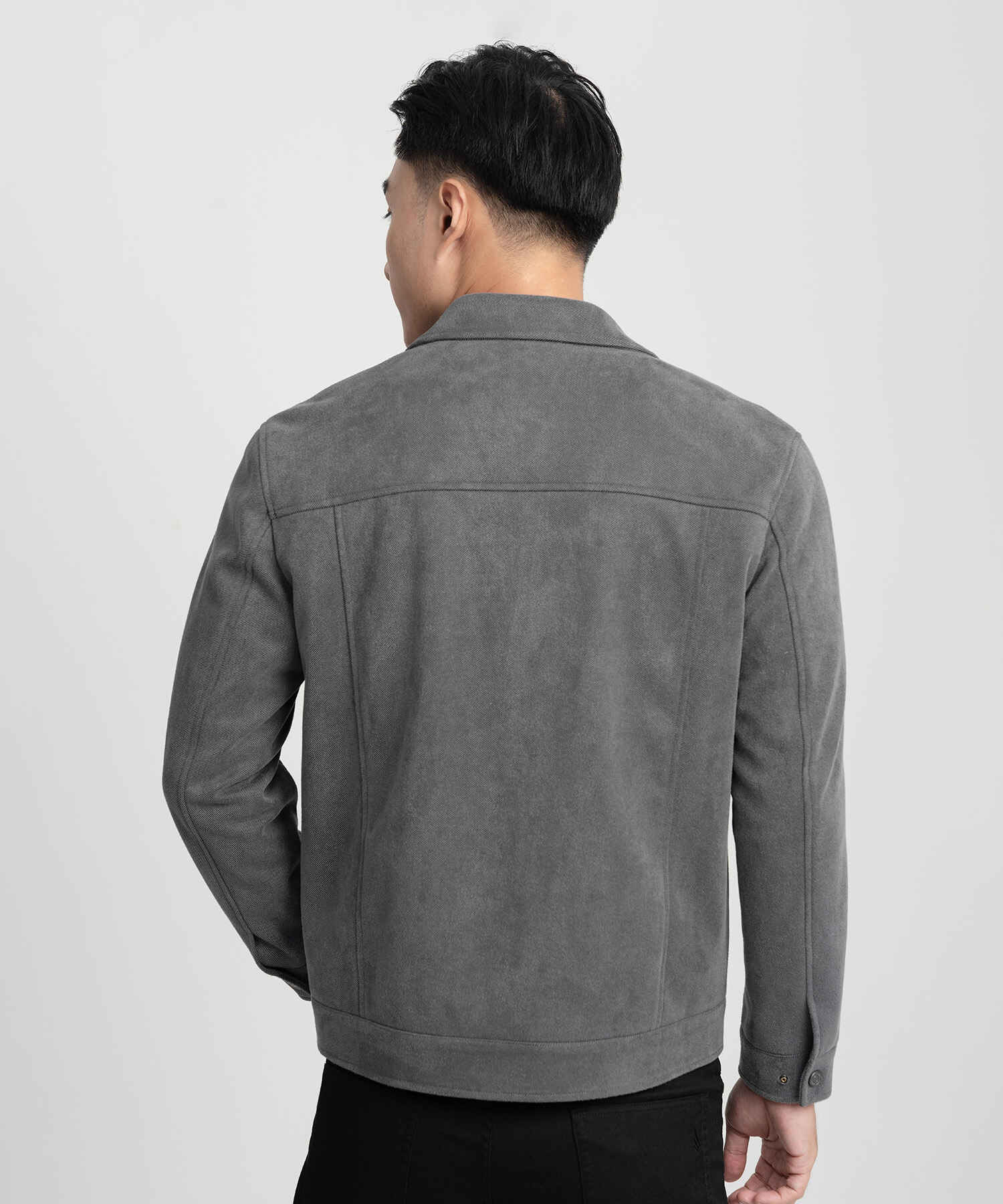 Áo Khoác Nam Cổ Bẻ Nhung Tăm RT.25.A6 - Xám