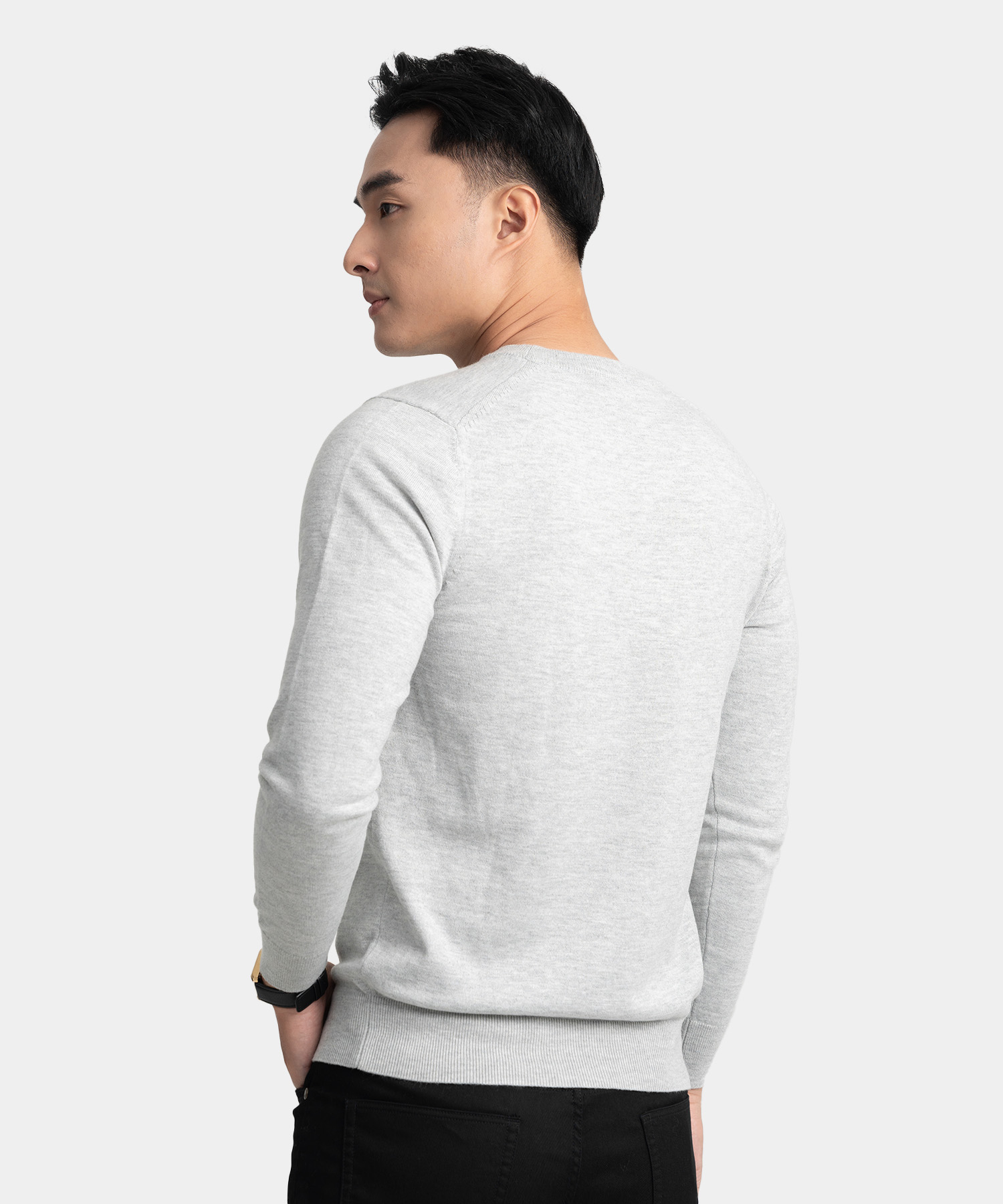 Áo Len Cổ Tròn LT.25.A1 Lông Cừu - Xám