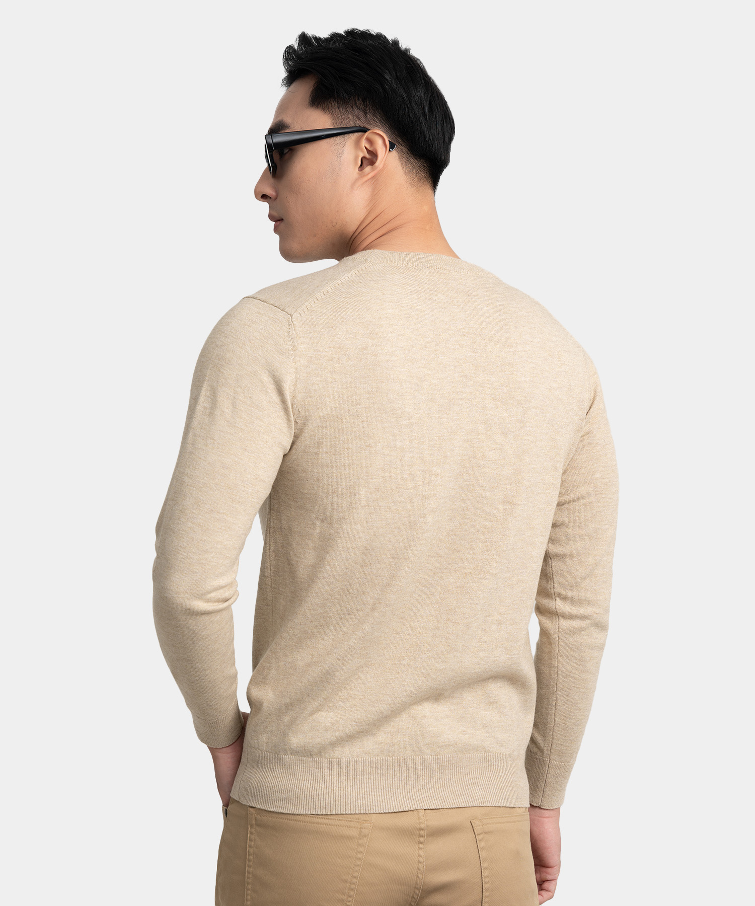 Áo Len Cổ Tròn LT.25.A1 Lông Cừu - Be