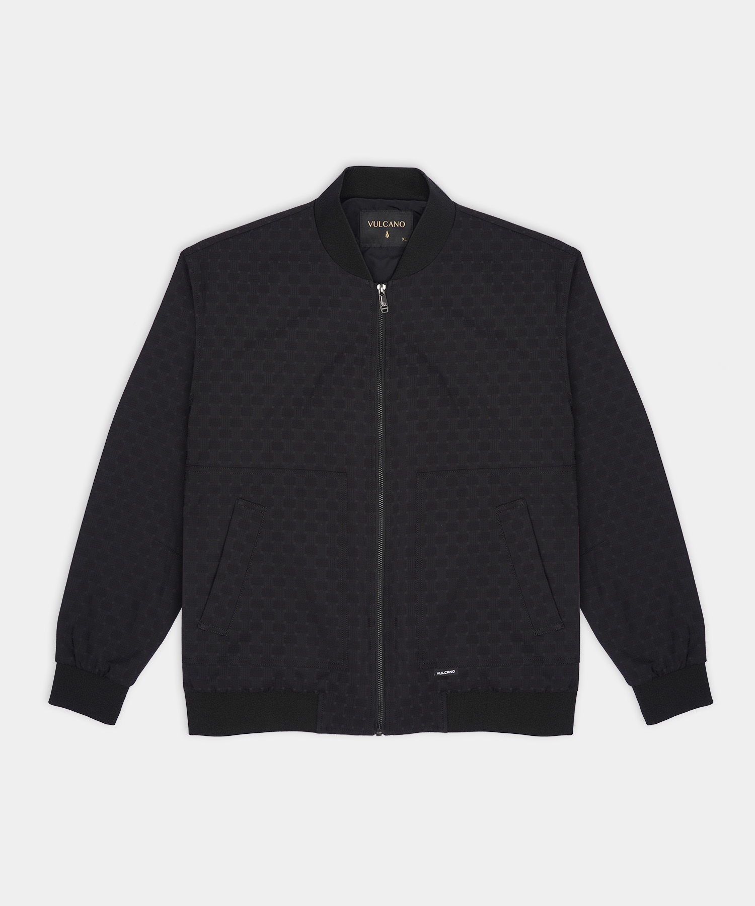 Áo Jacket Bomber Nam In Hoạ Tiết RB.25.A4 - Đen