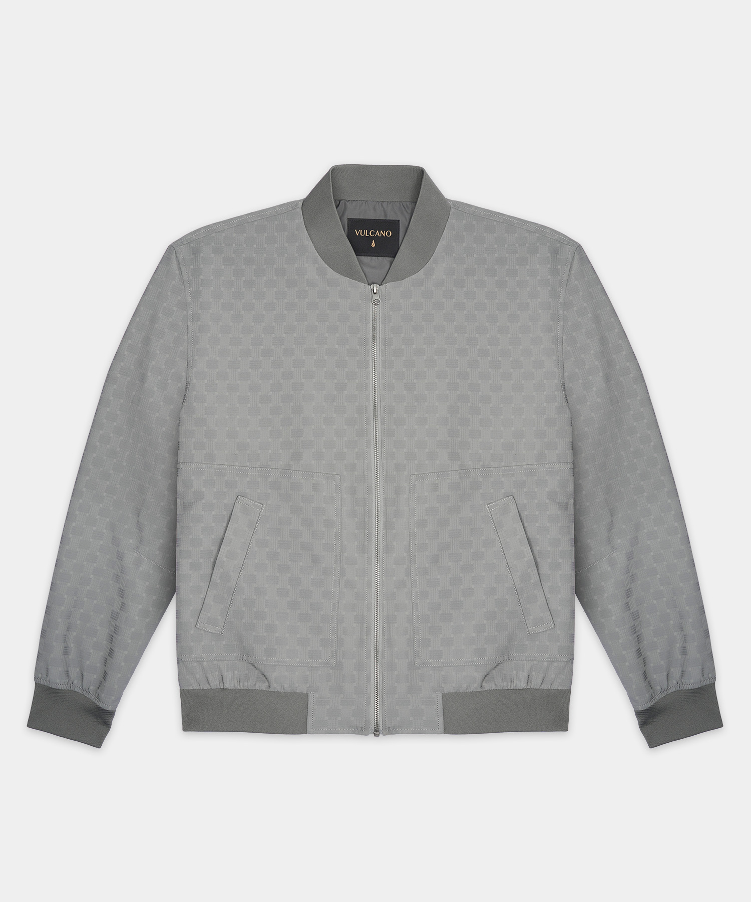 Áo Jacket Bomber Nam In Hoạ Tiết RB.25.A4 - Xám