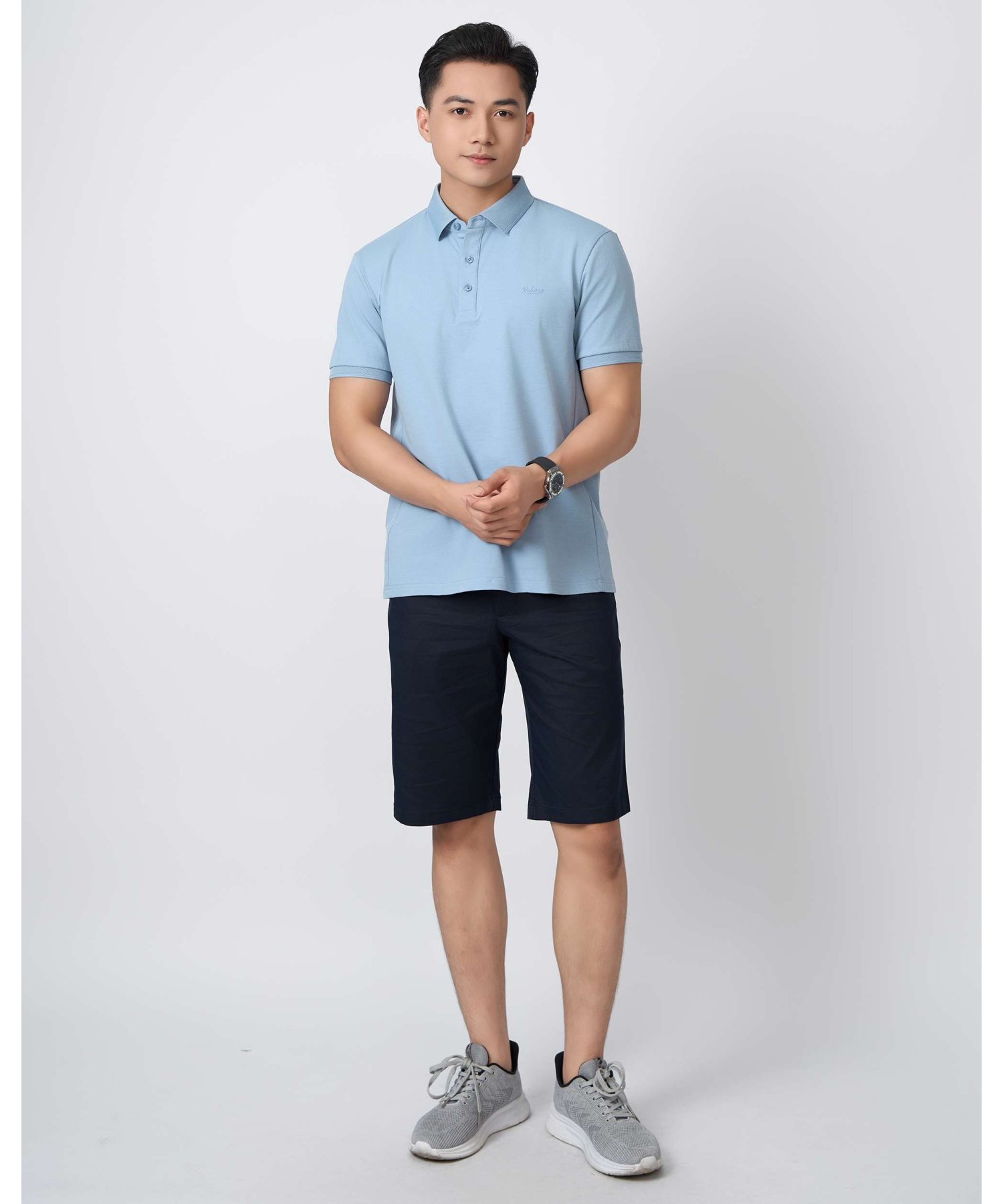 Áo Polo Nam Cotton Trơn 5005 - Xanh Nhạt