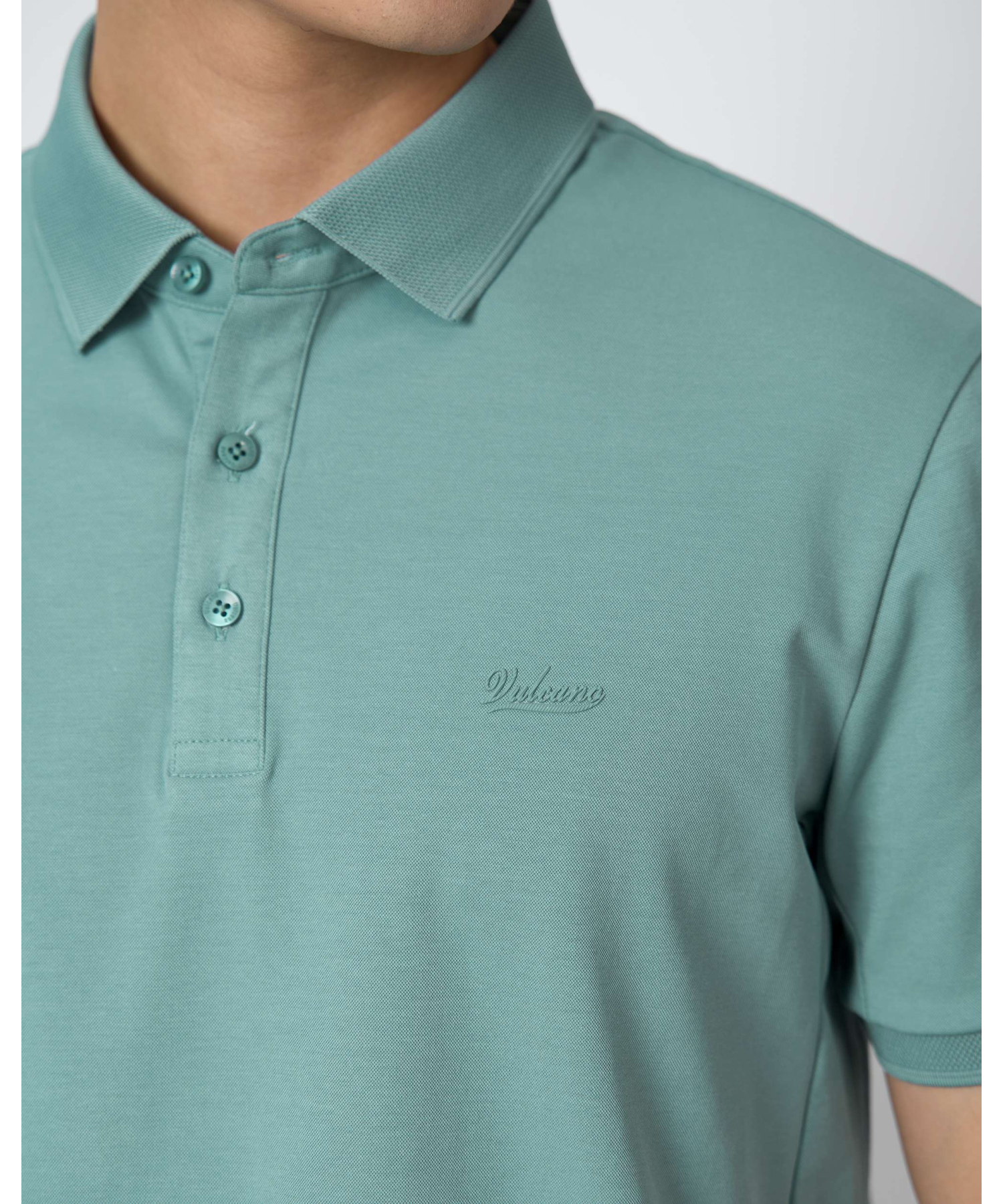 Áo Polo Nam Cotton Trơn 5005 - Xanh Nhạt 2
