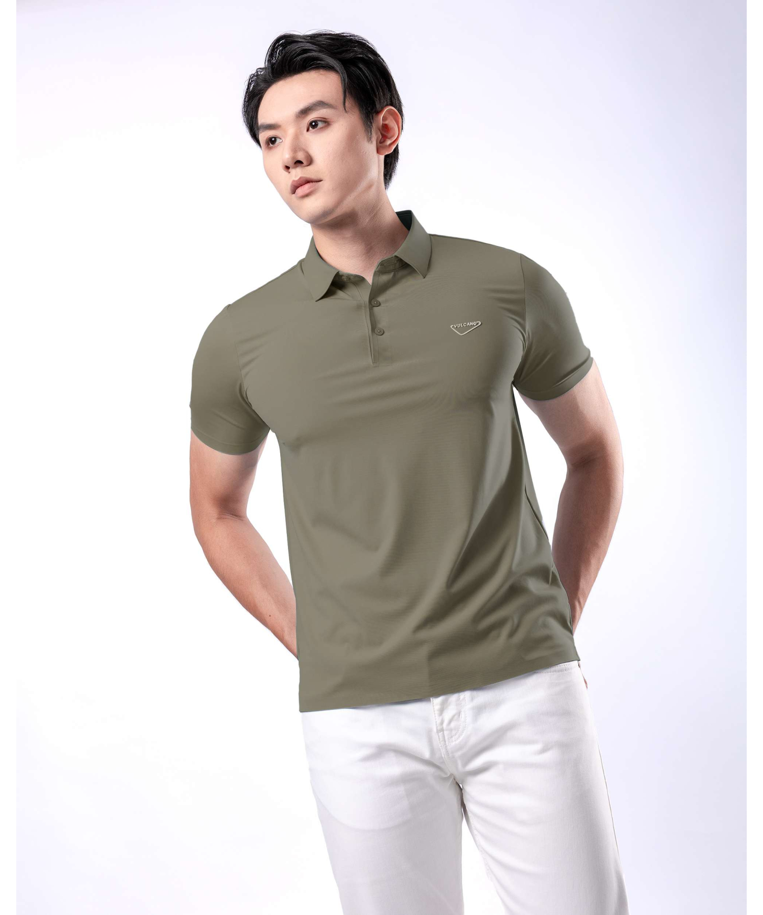 Áo Polo Nam Thể Thao Seamless Co Giãn 5003 - Xanh Rêu