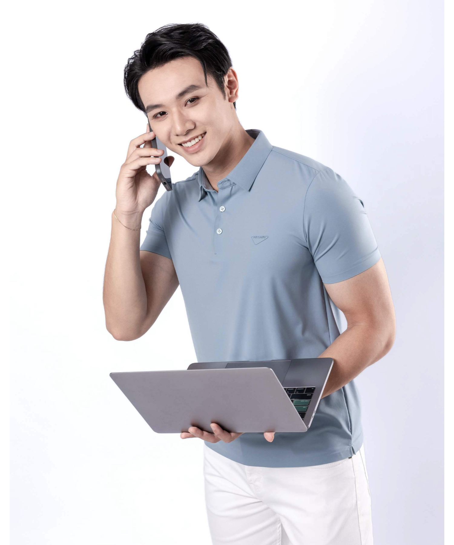 Áo Polo Nam Thể Thao Seamless 5004 - Xanh Nhạt