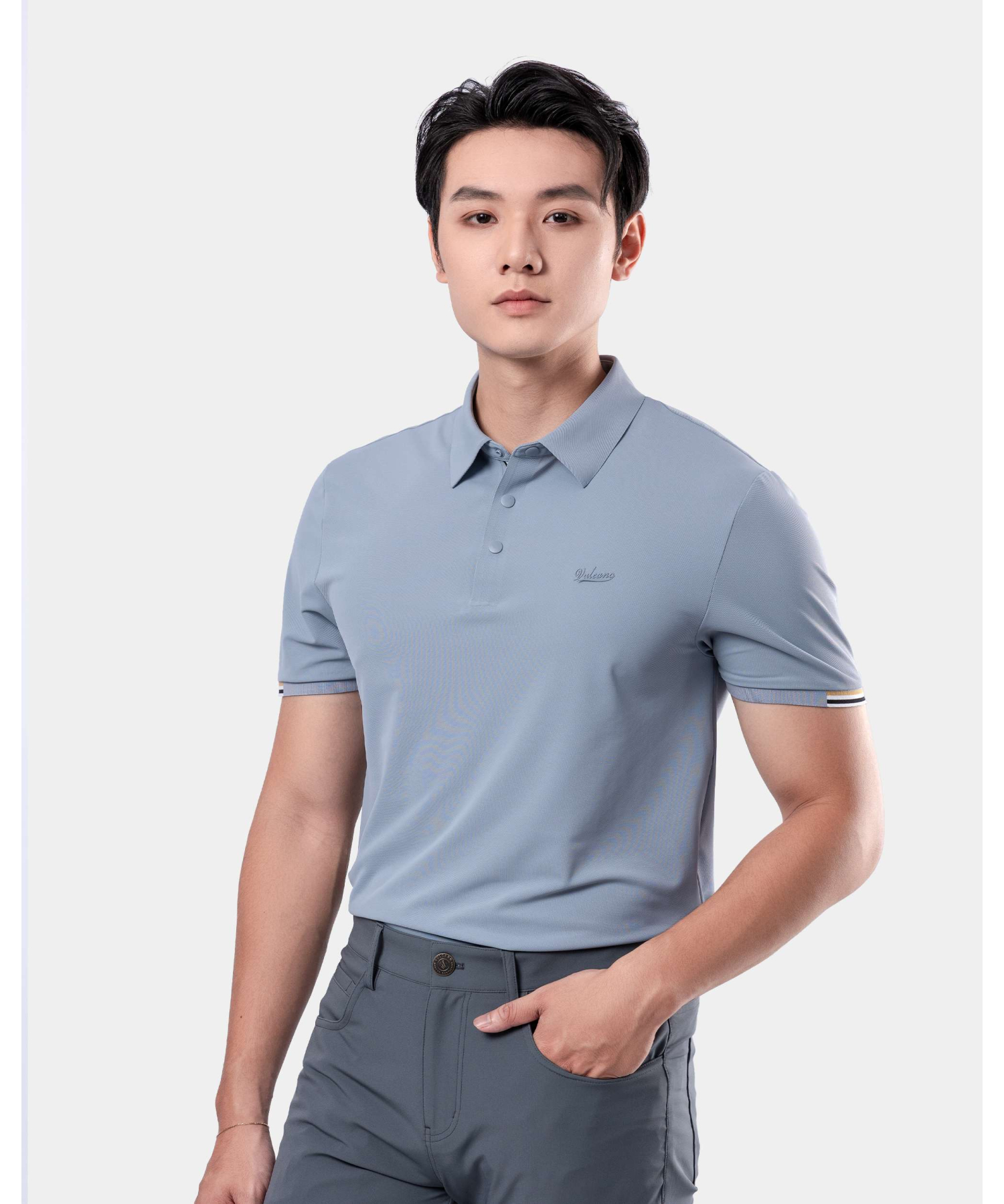 Áo Polo Thể Thao Nam Co Giãn 5006 - Xanh Da Trời