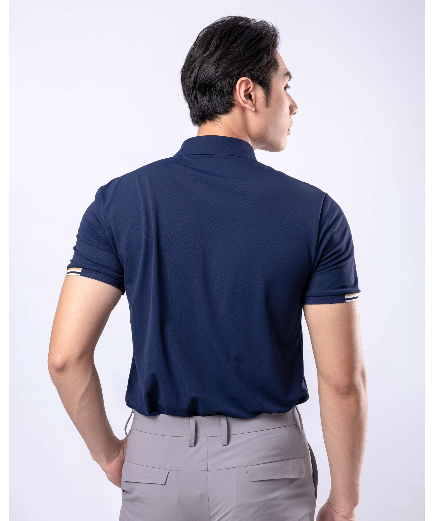 Áo Polo Thể Thao Nam Co Giãn 5006 - Xanh Tím Than