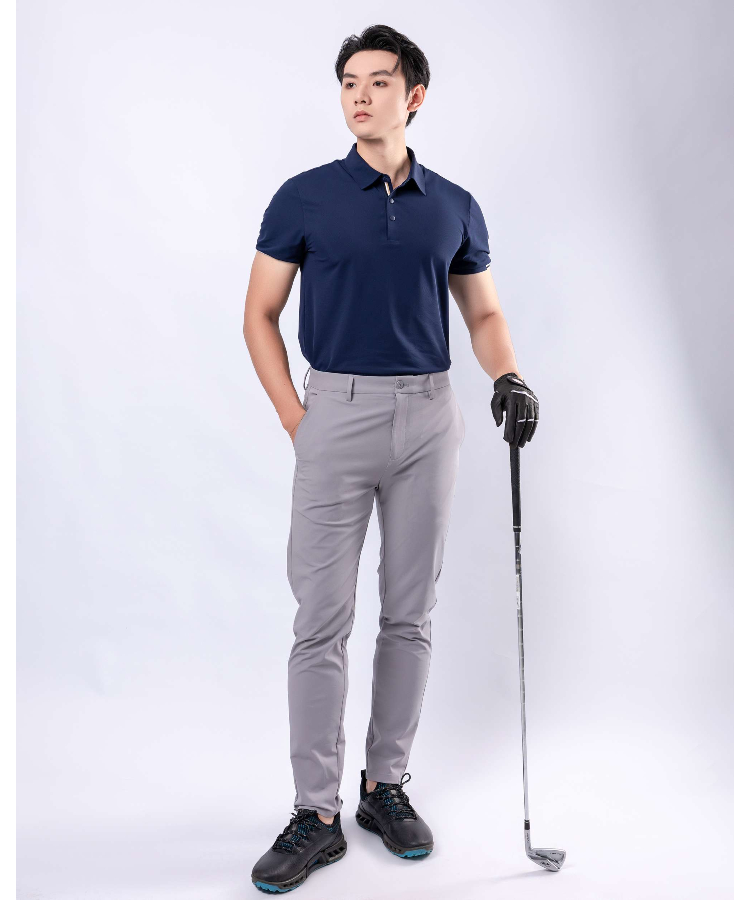 Áo Polo Thể Thao Nam Co Giãn 5006 - Xanh Tím Than