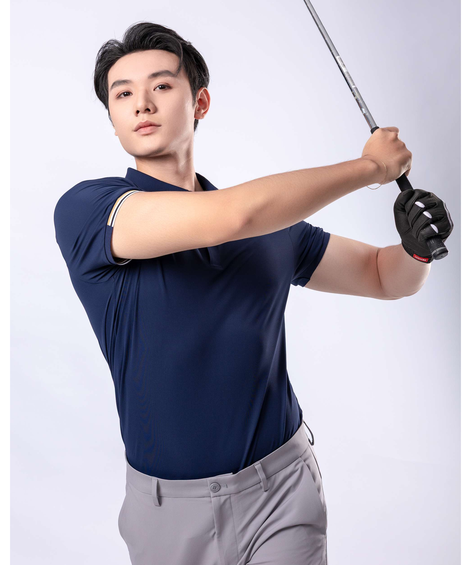 Áo Polo Thể Thao Nam Co Giãn 5006 - Xanh Tím Than