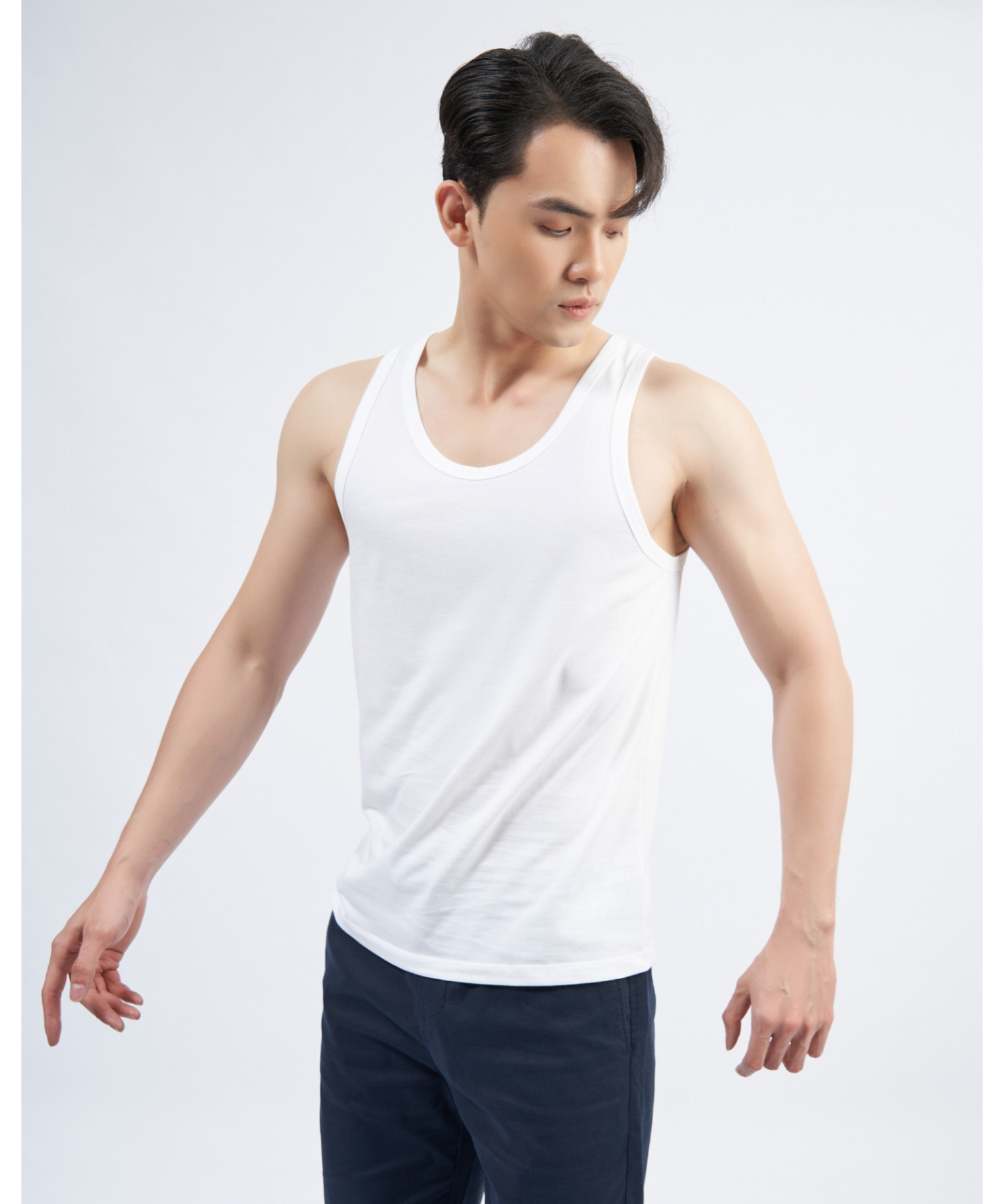 Áo Ba Lỗ Nam 3002 - Trắng