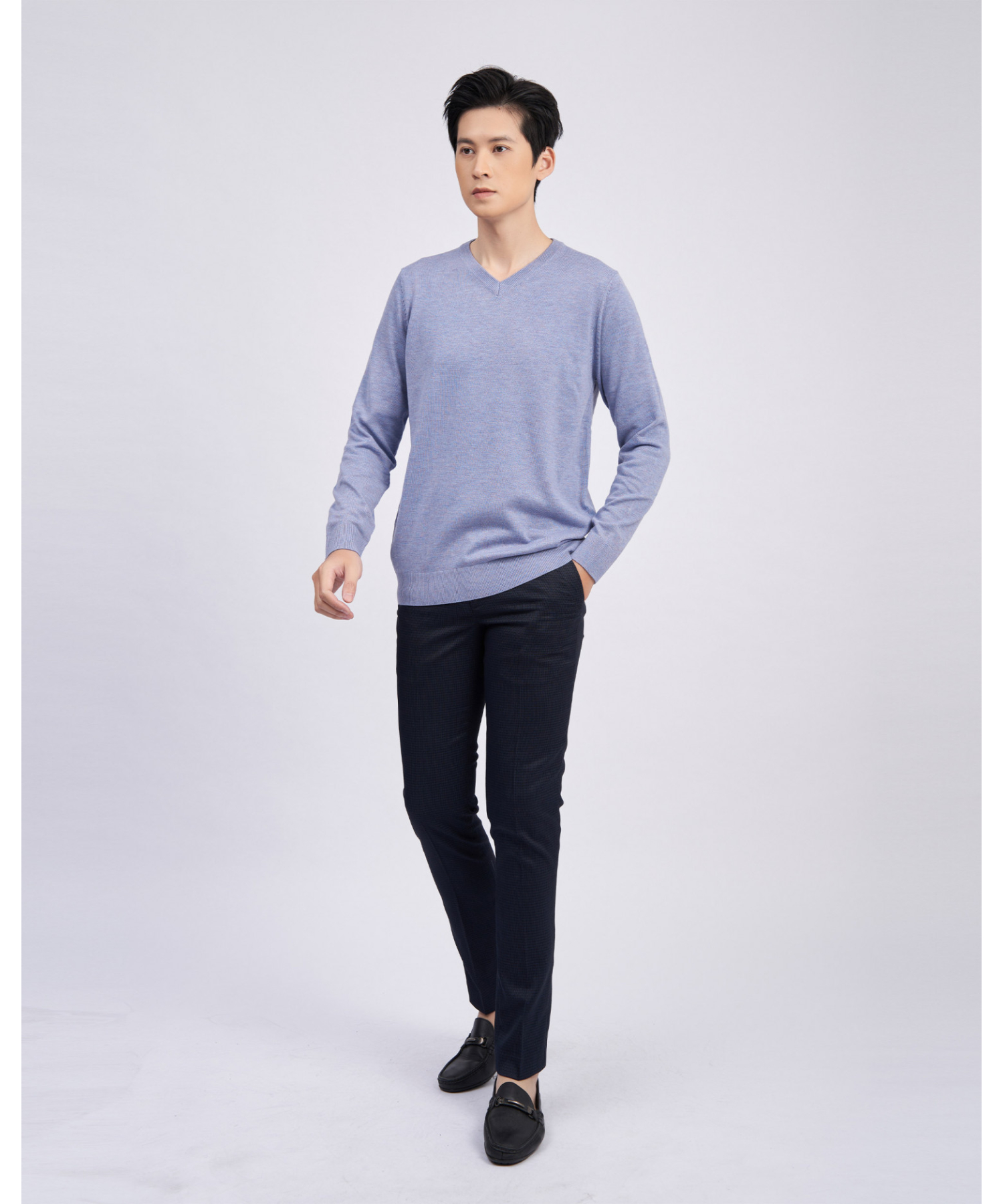 Áo Len Nam Lông Cừu 2002 - Xanh Da Trời 2