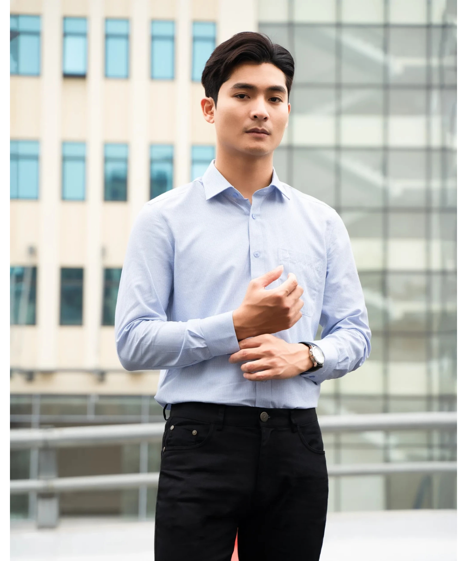 Áo Sơ Mi Dài Tay Nam 4024 - Xanh Da Trời
