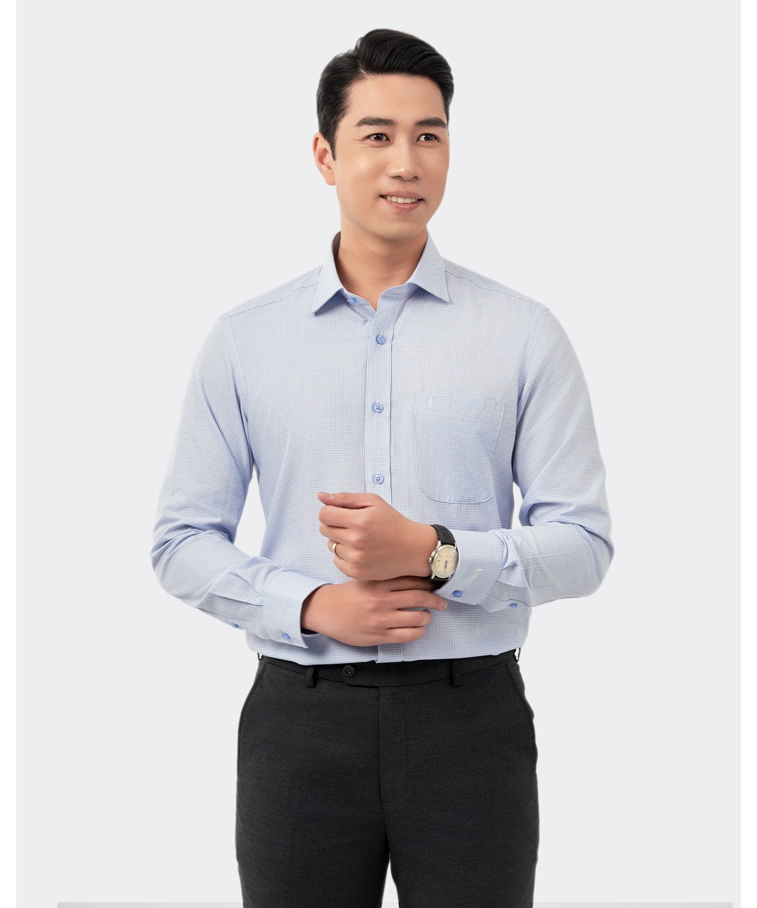 Áo Sơ Mi Dài Tay Nam 4024 - Xanh Da Trời