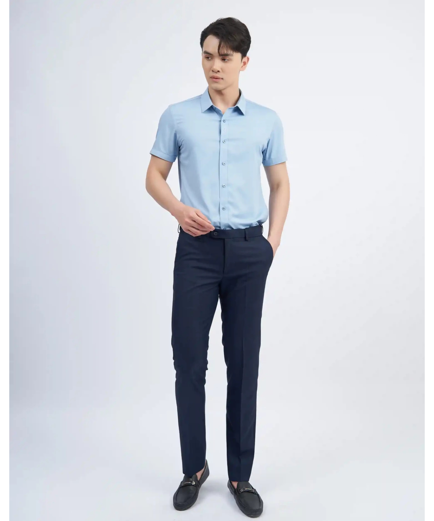 Áo Sơ Mi Ngắn Tay Nam Họa Tiết Kẻ 3022A
