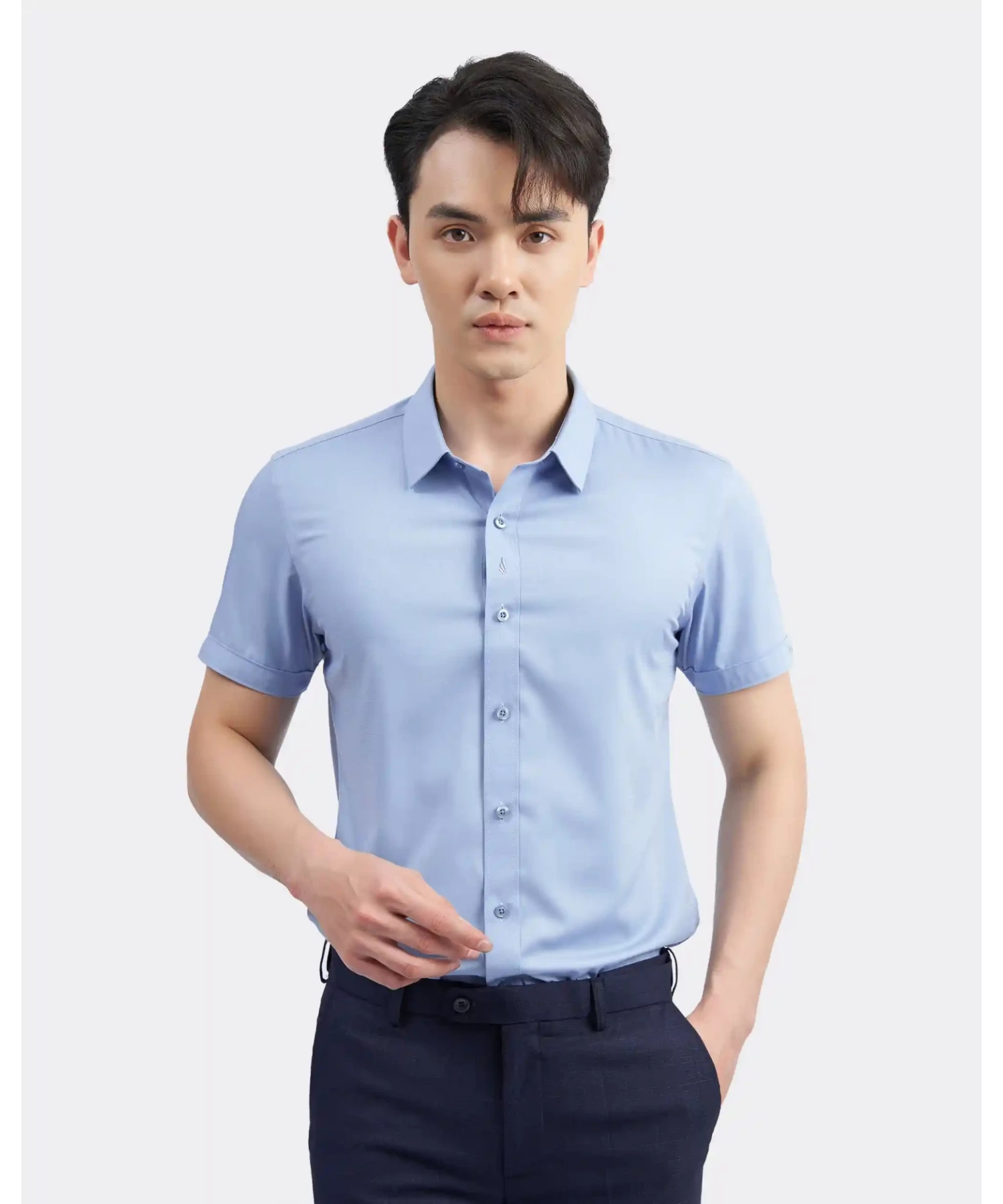 Áo Sơ Mi Ngắn Tay Nam Họa Tiết Kẻ 3022A