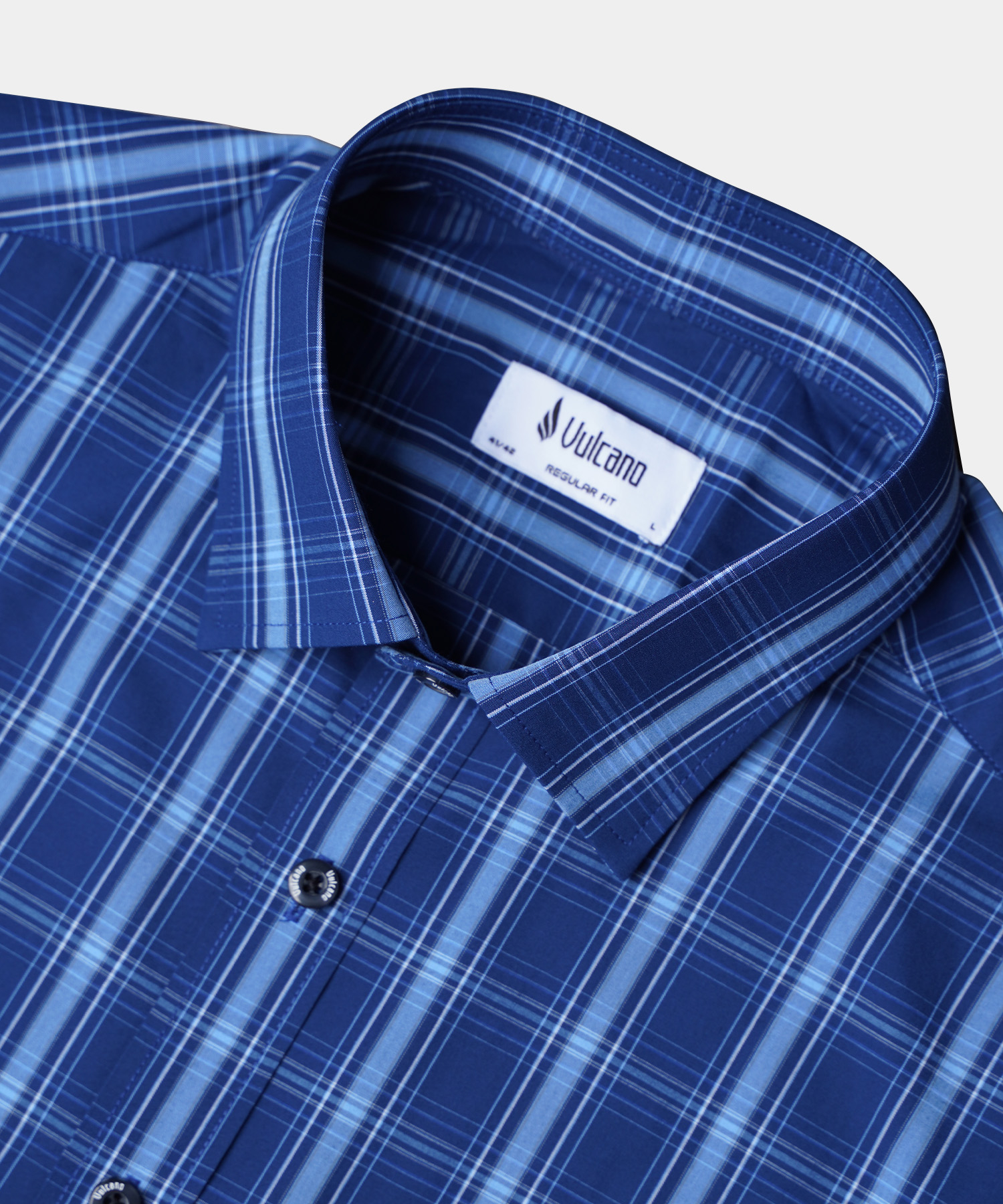 Áo Sơ Mi Ngắn Tay B0269 - Màu Xanh Cobalt Kẻ Caro