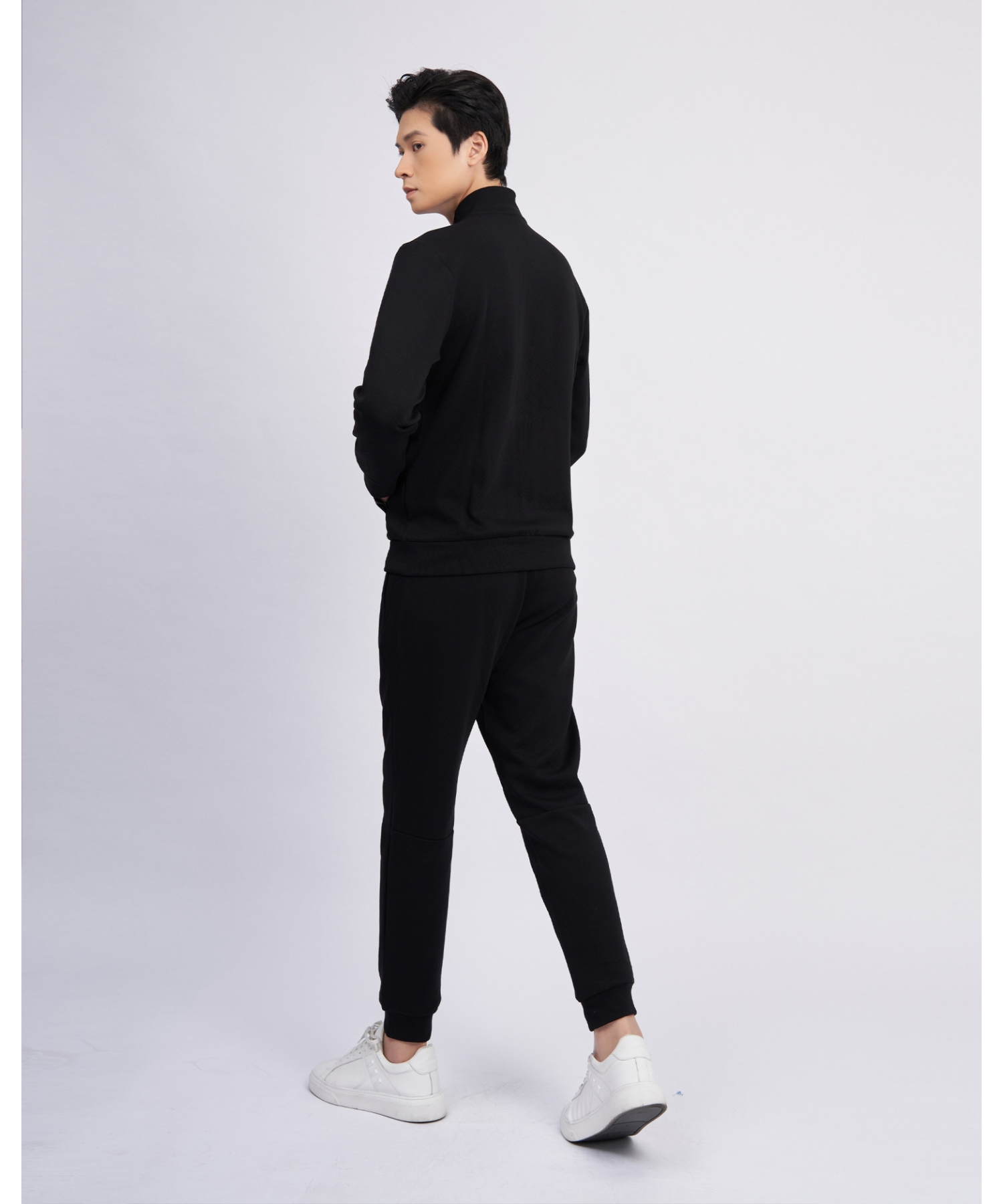 Bộ Nỉ Nam Khóa Kéo 2003 - Đen
