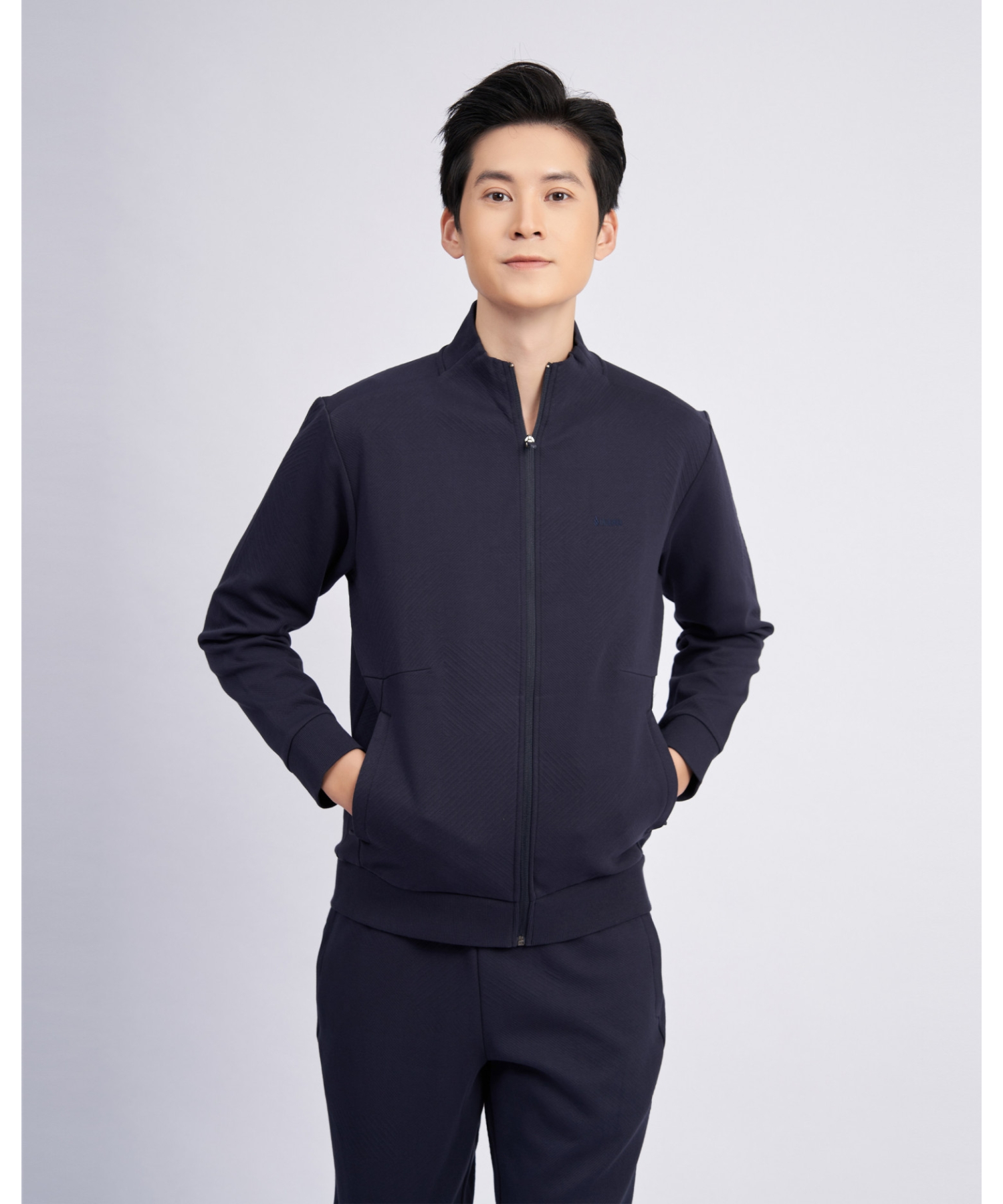 Bộ Nỉ Nam Khóa Kéo 2003 - Xanh Tím Than