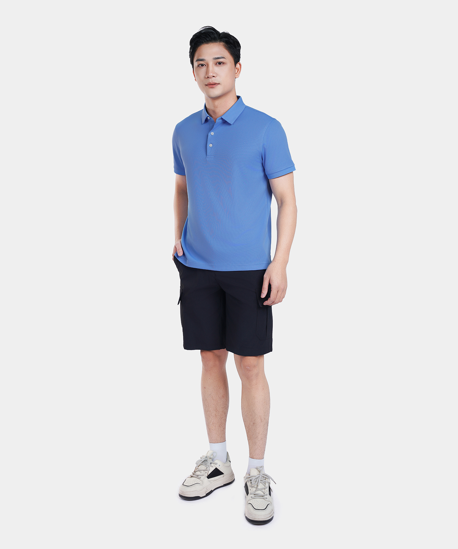 Áo Polo Nam Màu Xanh Nước Biển TS26A0160