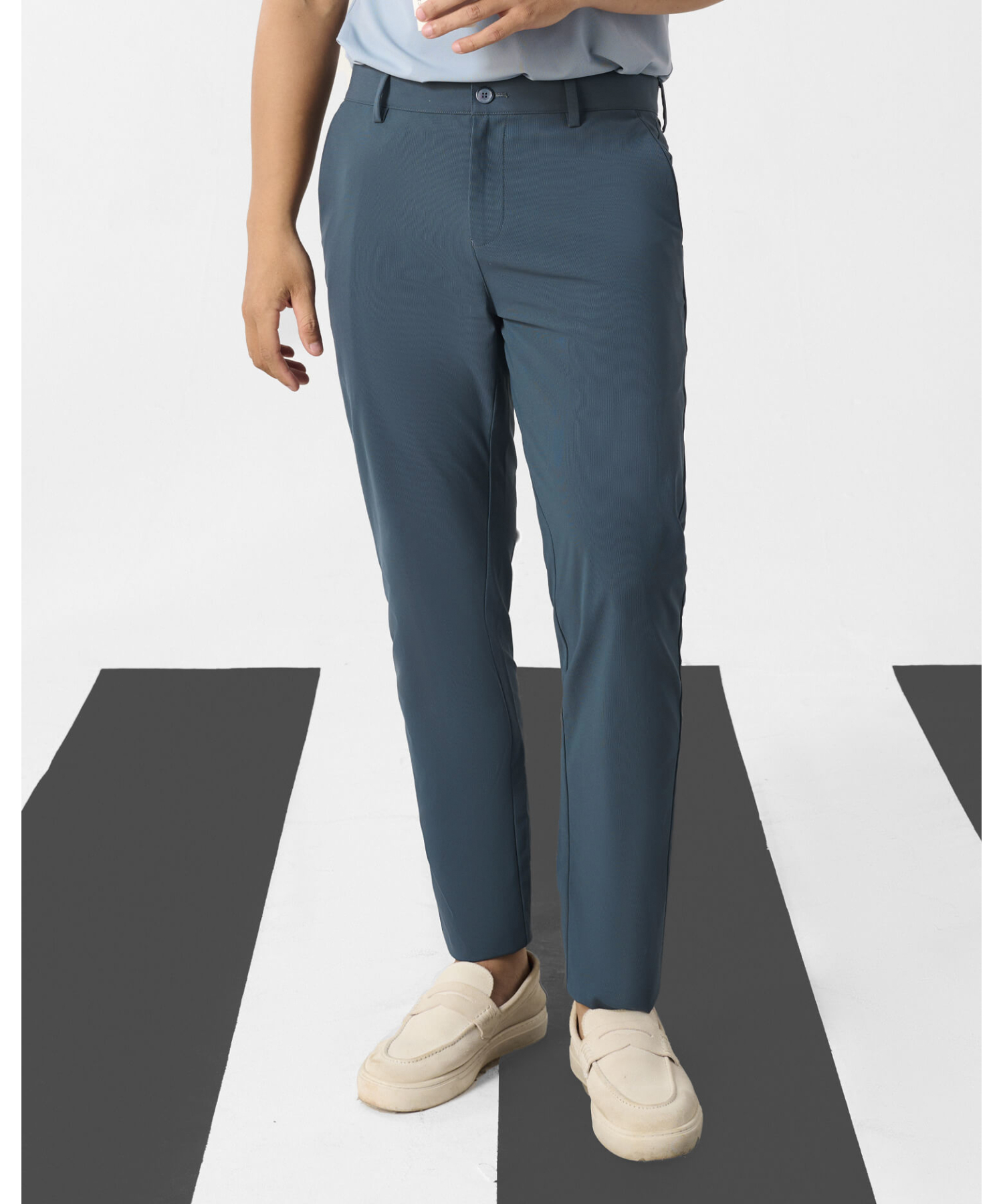 Quần Dài Kaki Nam Co Giãn 5003 - Xanh Nhạt