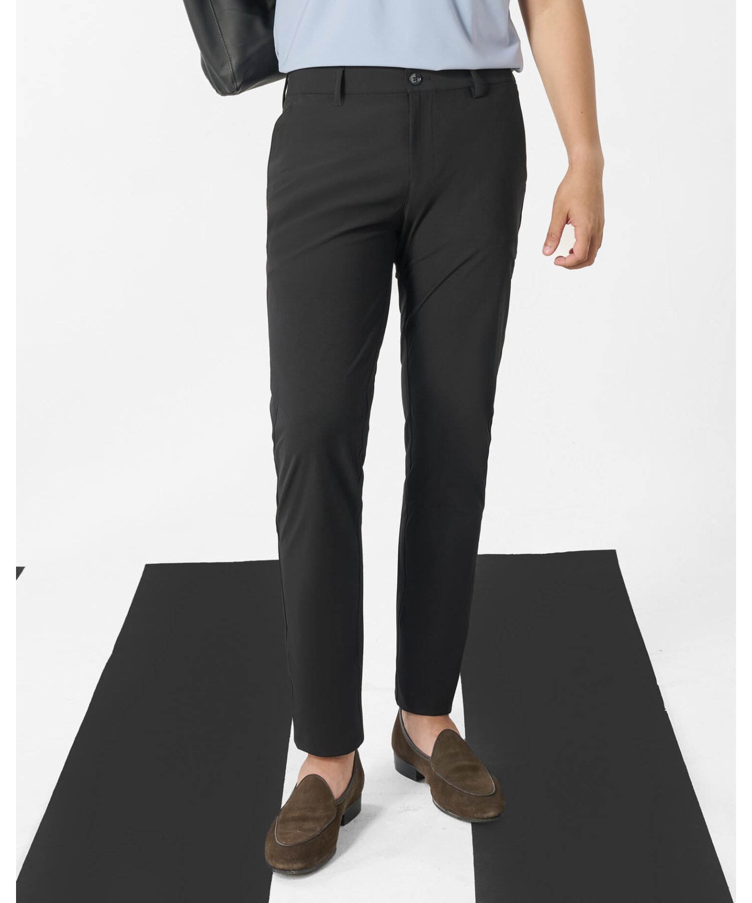 Quần Dài Kaki Nam Co Giãn 5003 - Đen