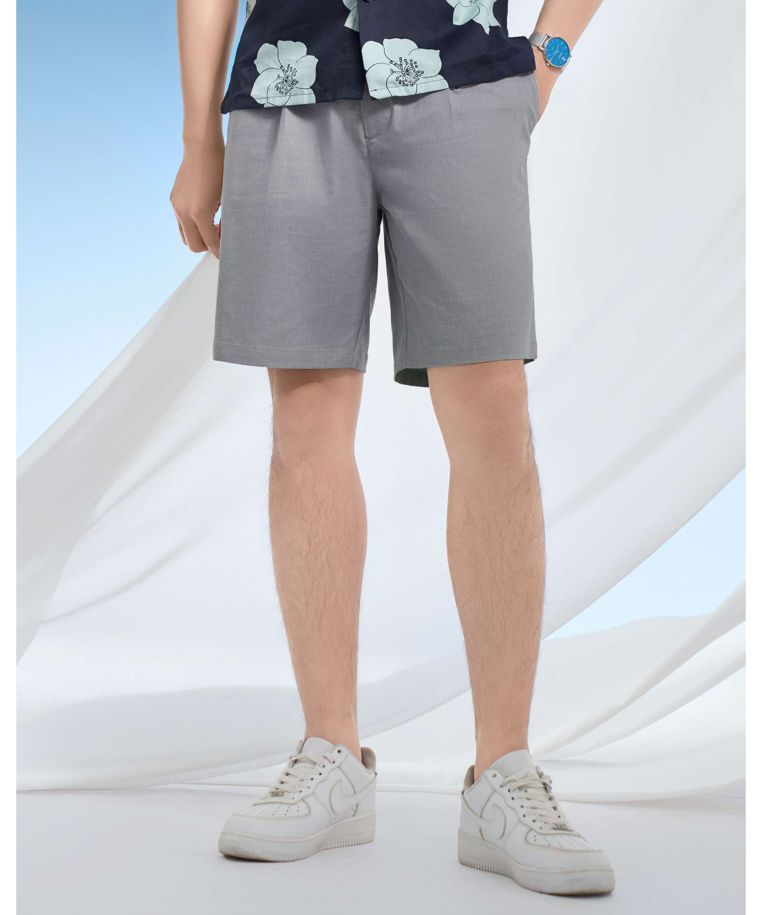 Quần Short Nam Trơn 5003 - Xám Đậm