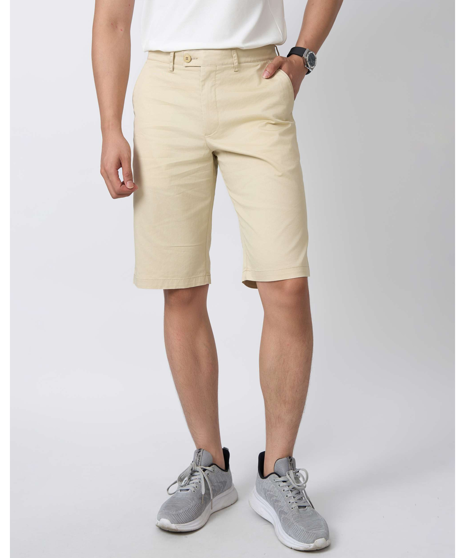Quần Short Nam Trơn Cotton 5004 - Vàng Đậm