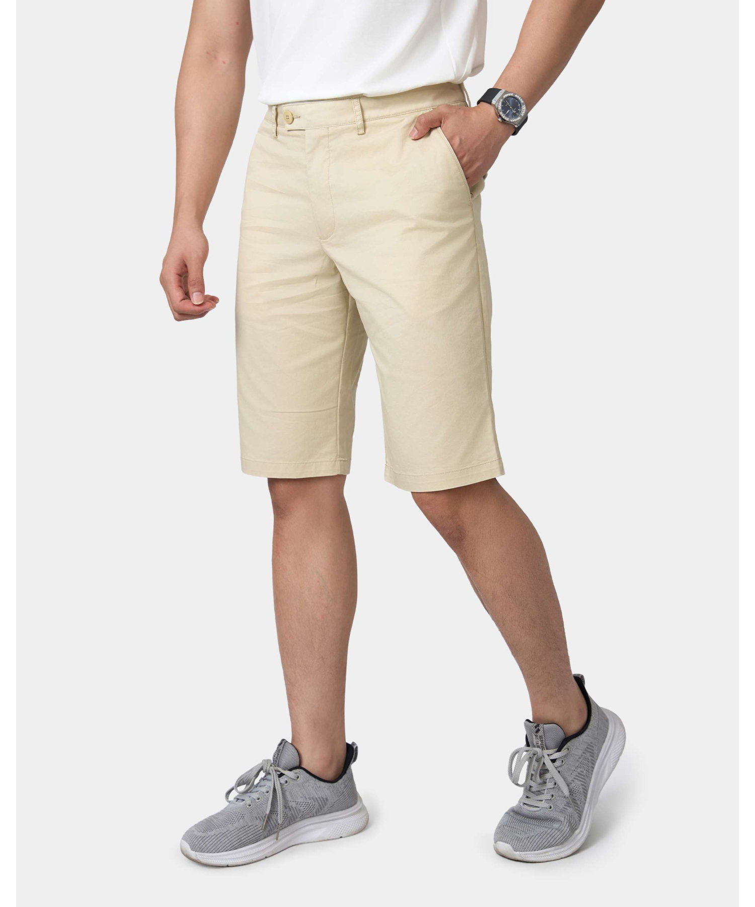 Quần Short Nam Trơn Cotton 5004 - Vàng Đậm