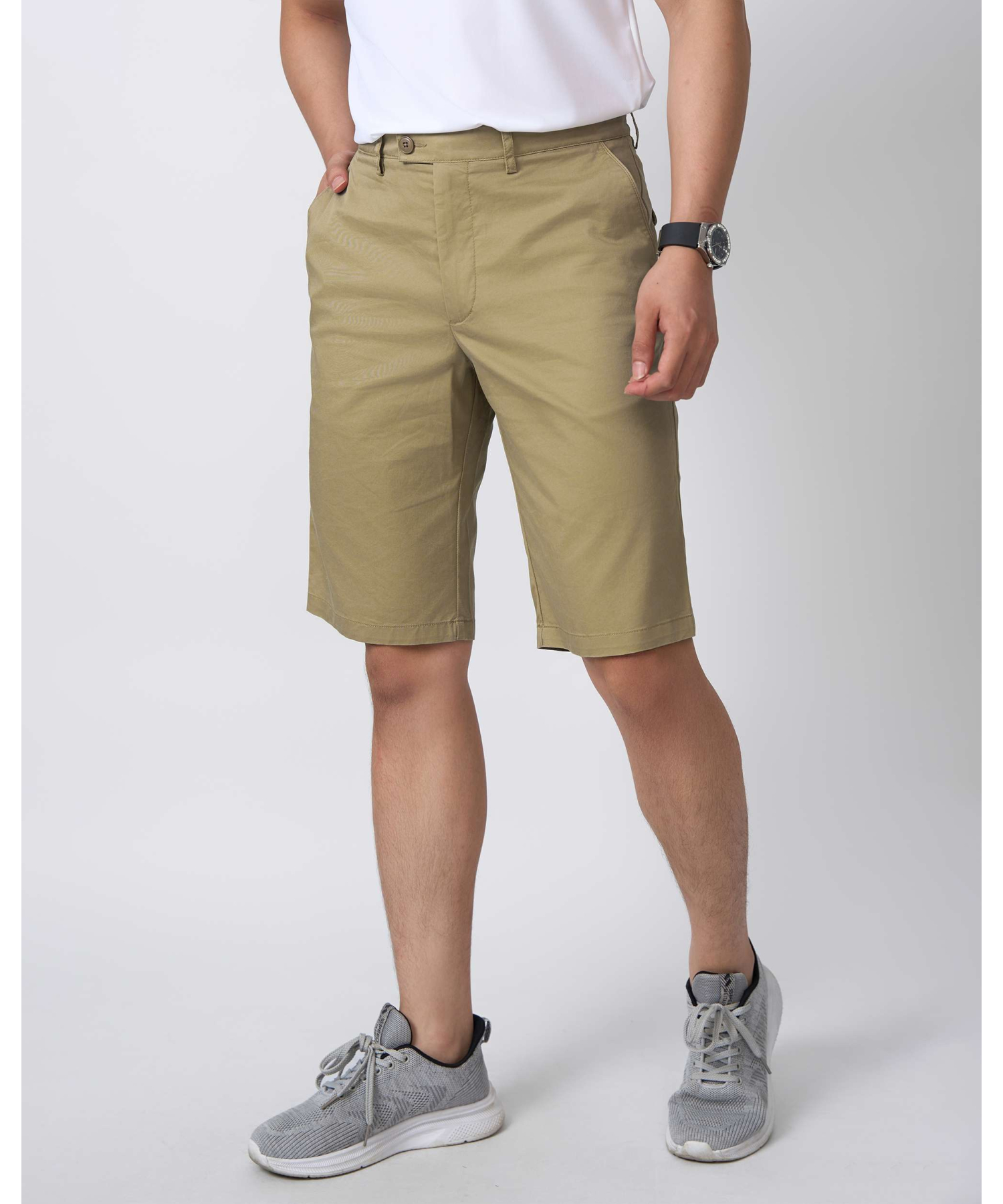 Quần Short Nam Trơn Cotton 5004 - Nâu