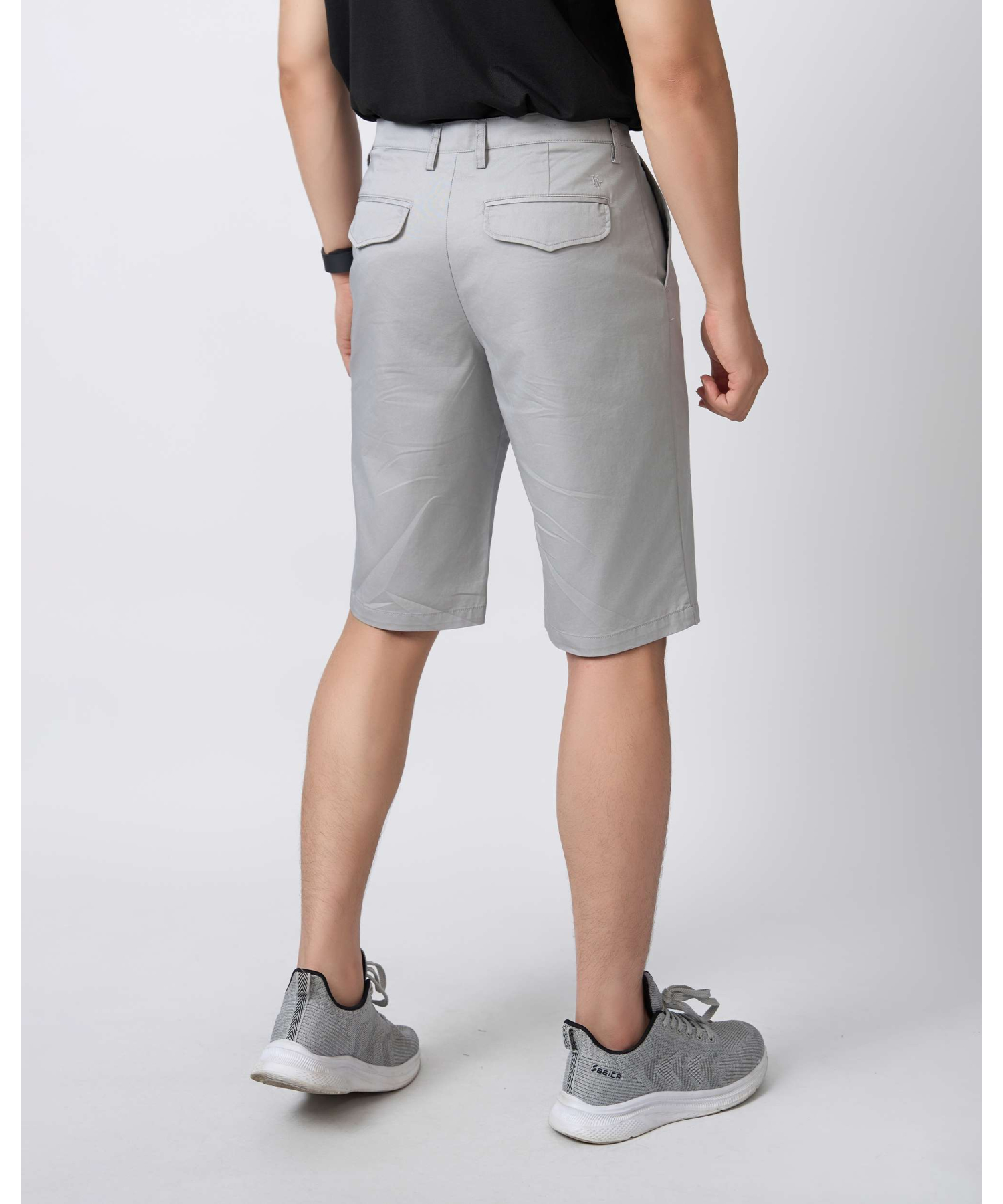 Quần Short Nam Trơn Cotton 5004 - Ghi