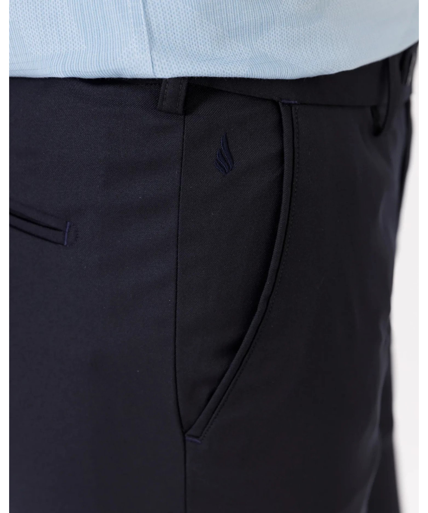 Quần Âu Nam Cạp Chun 3008 - Xanh Tím Than