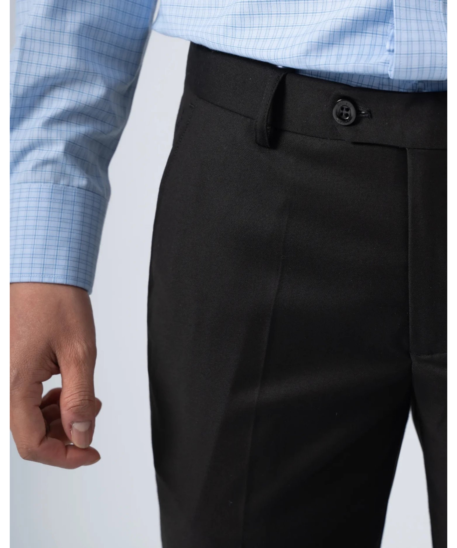 Quần Âu Nam Dáng Slim Không Chun 3007 - Đen